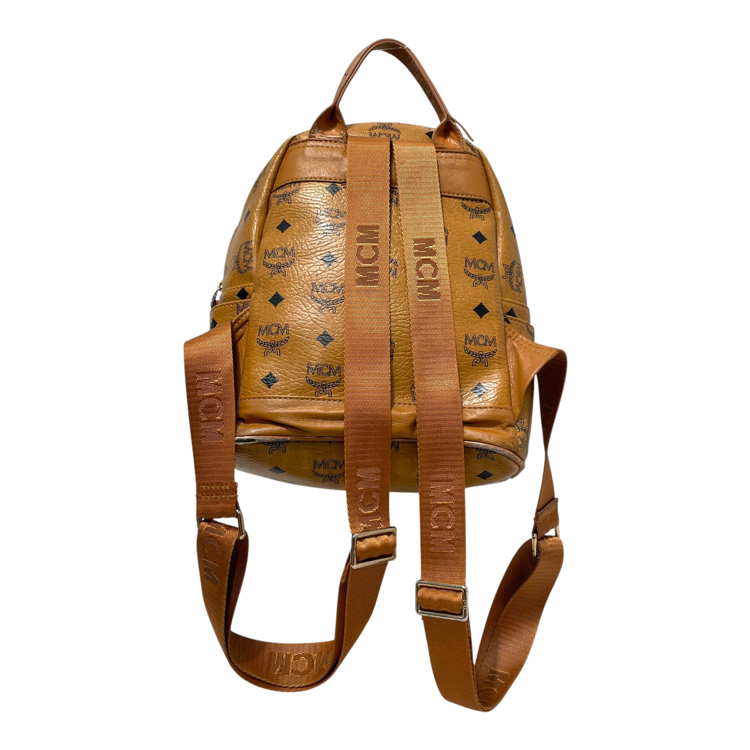 MCM/Backpack/Monogram/Leather/BRW/Studded Monogram Backpack view 3