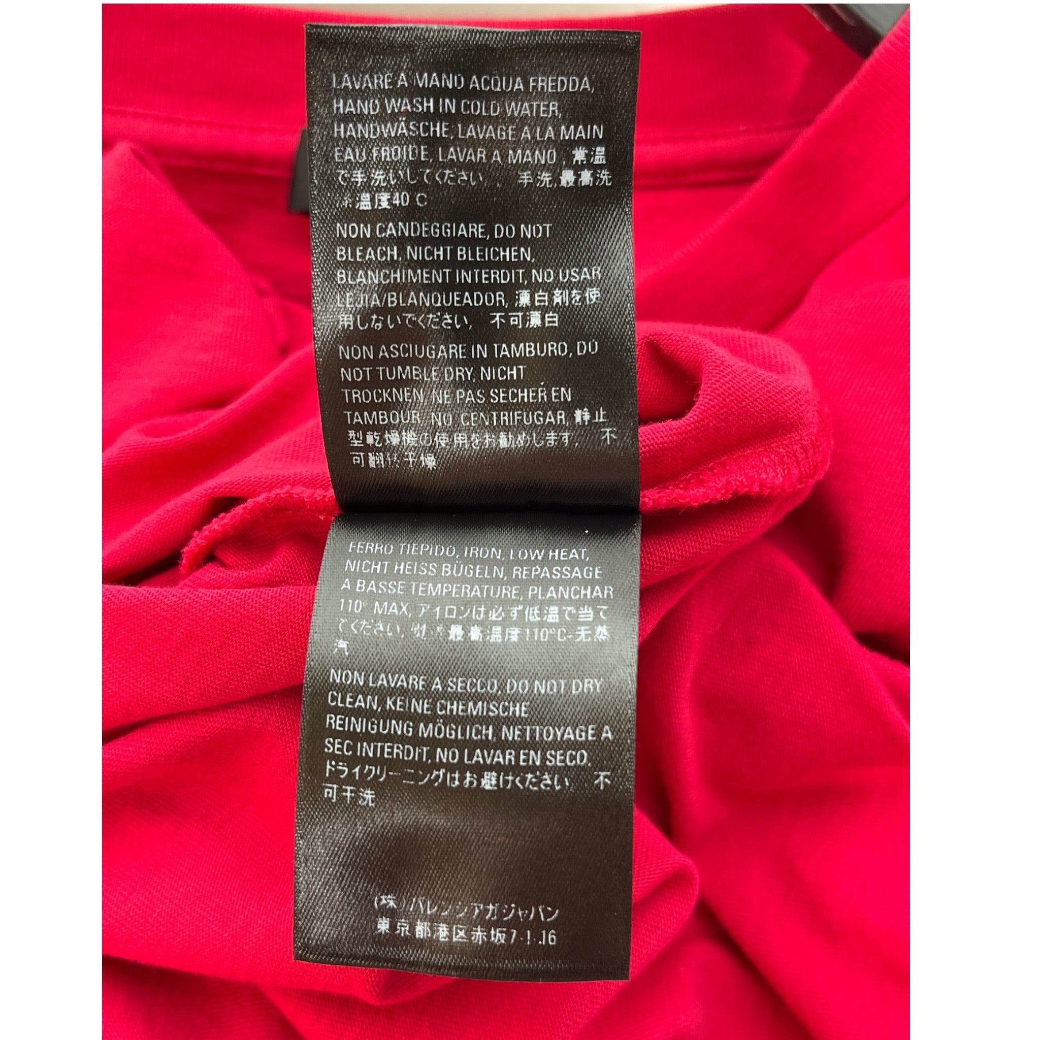 BALENCIAGA/LS T-Shirt/10/Cotton/RED/Balenciaga Paris Spell Out LS view 5
