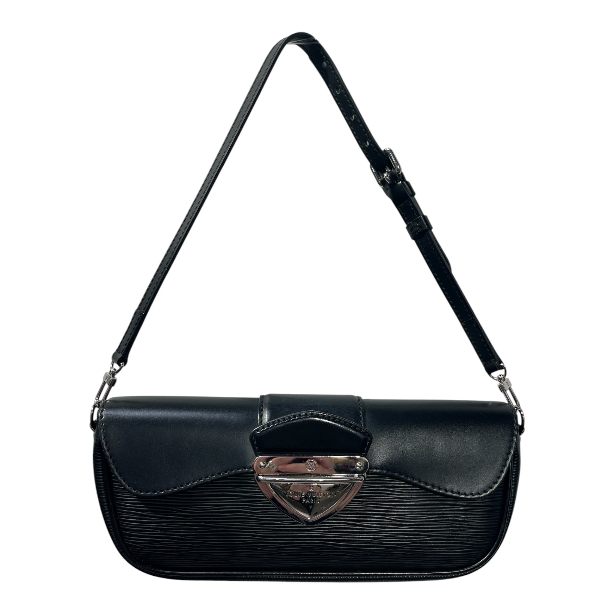 LOUIS VUITTON/Hand Bag/Leather/BLK/Epi Leather Pochette Montaigne view 1