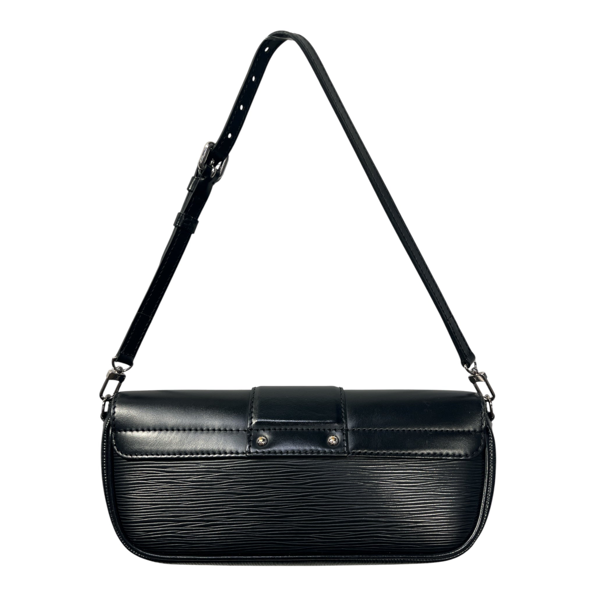 LOUIS VUITTON/Hand Bag/Leather/BLK/Epi Leather Pochette Montaigne view 2