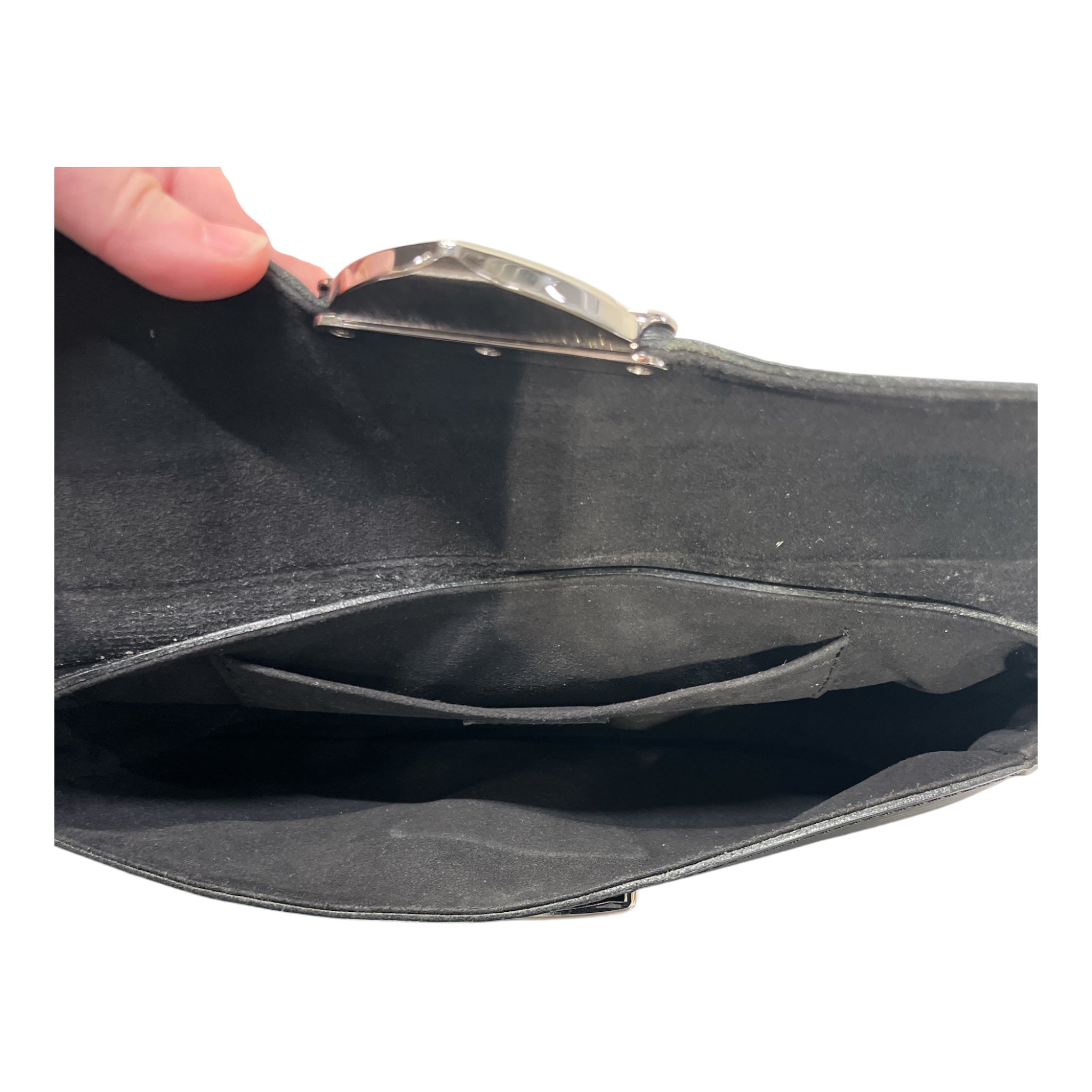 LOUIS VUITTON/Hand Bag/Leather/BLK/Epi Leather Pochette Montaigne view 3