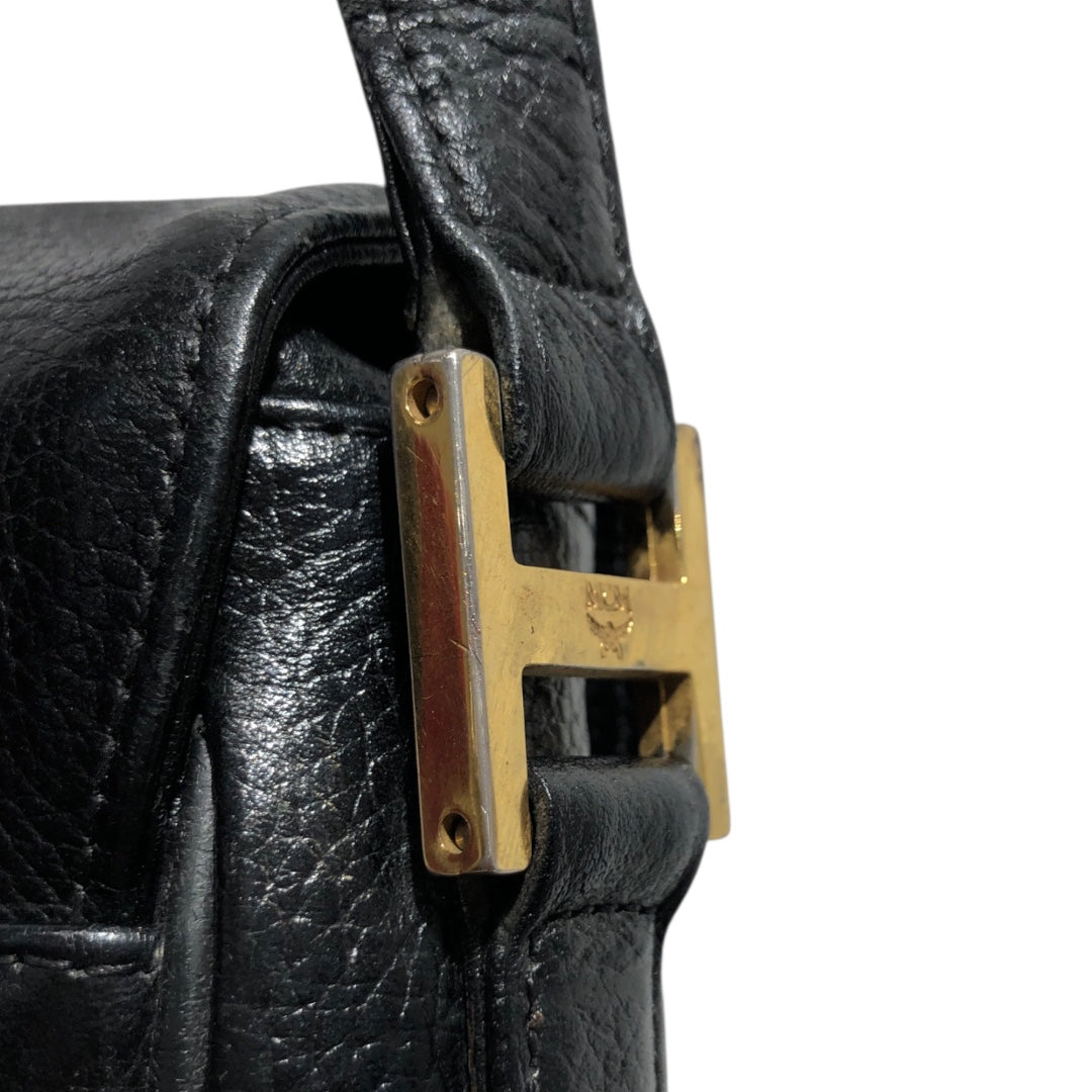 MCM/Cross Body Bag/Leather/BLK/Crossbody view 5