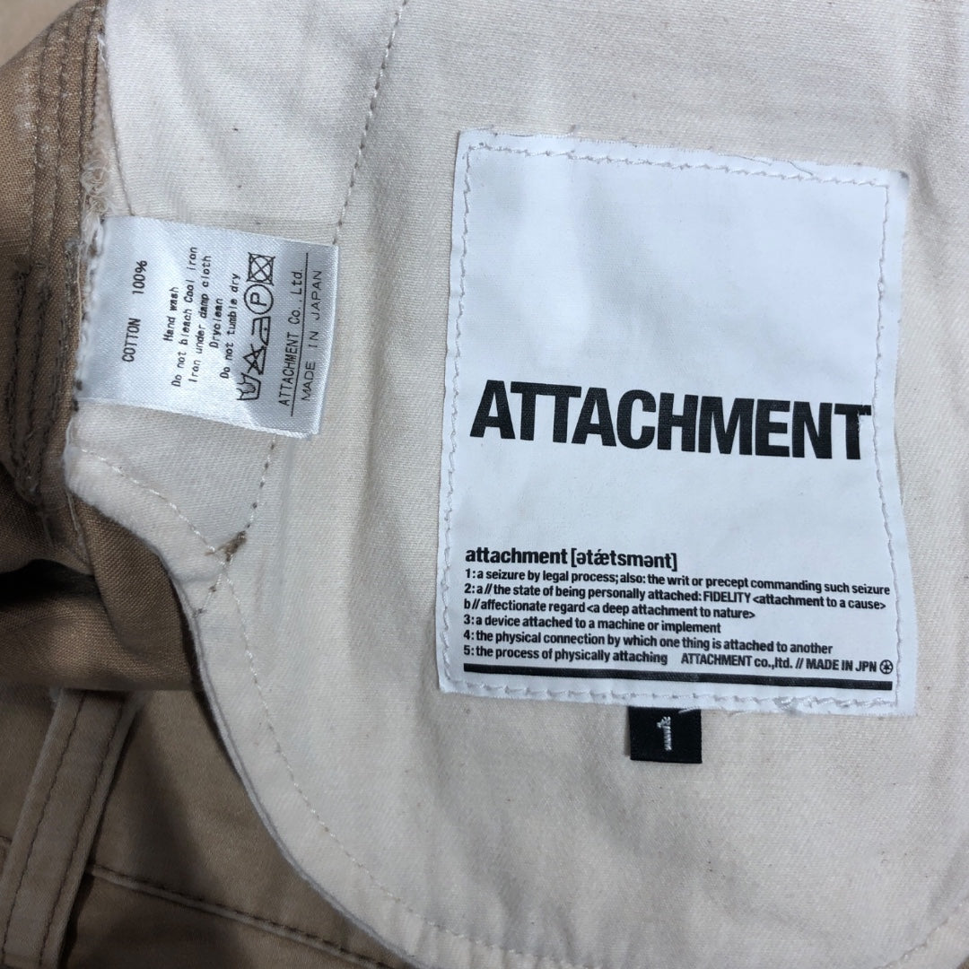 Attachment/Cargo Pants/1/Cotton/KHK/Button Fly/double-knee zipper view 3