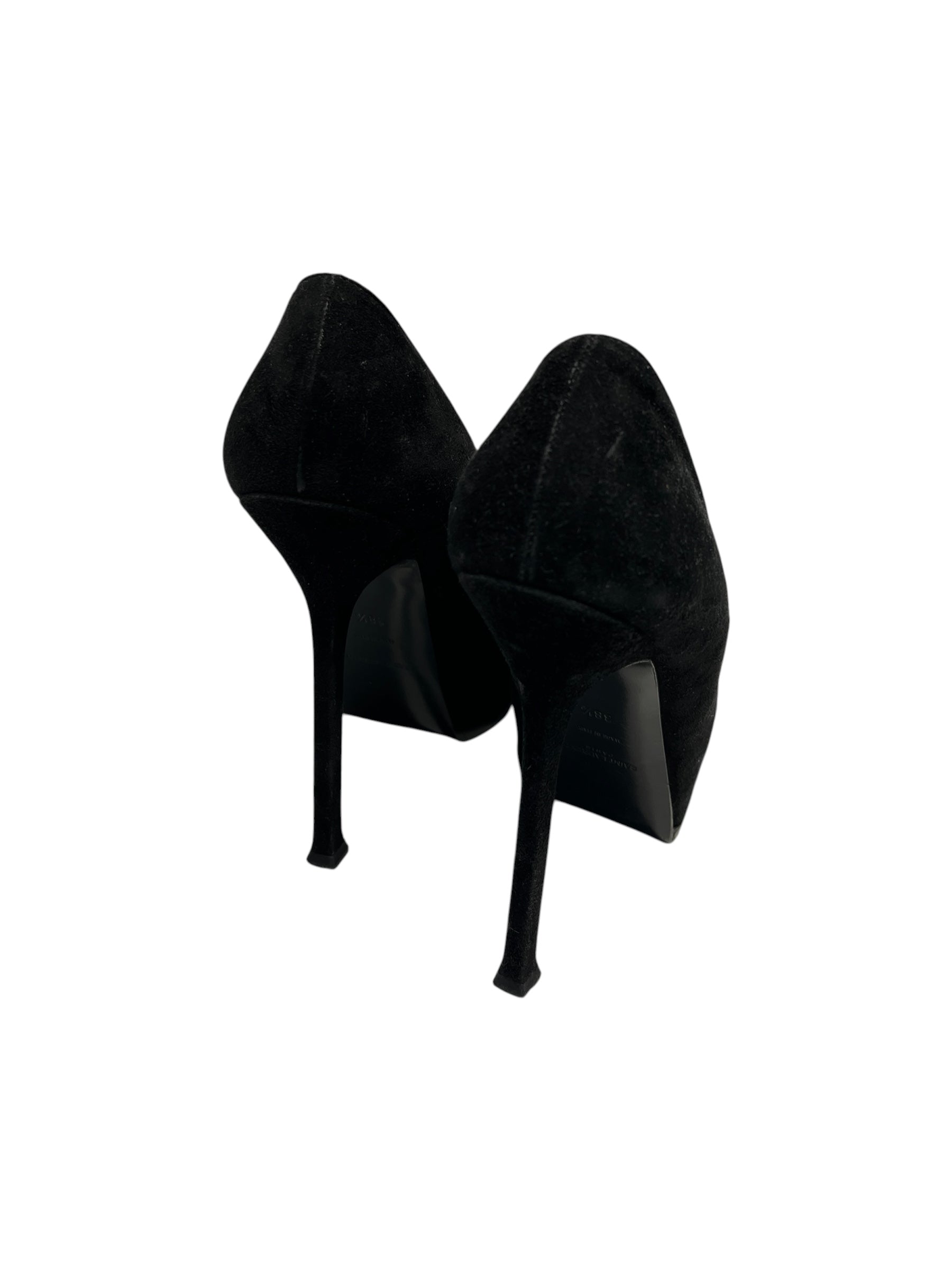 YVES SAINT LAURENT/Heels/US 7.5/Leather/BLK/ view 4