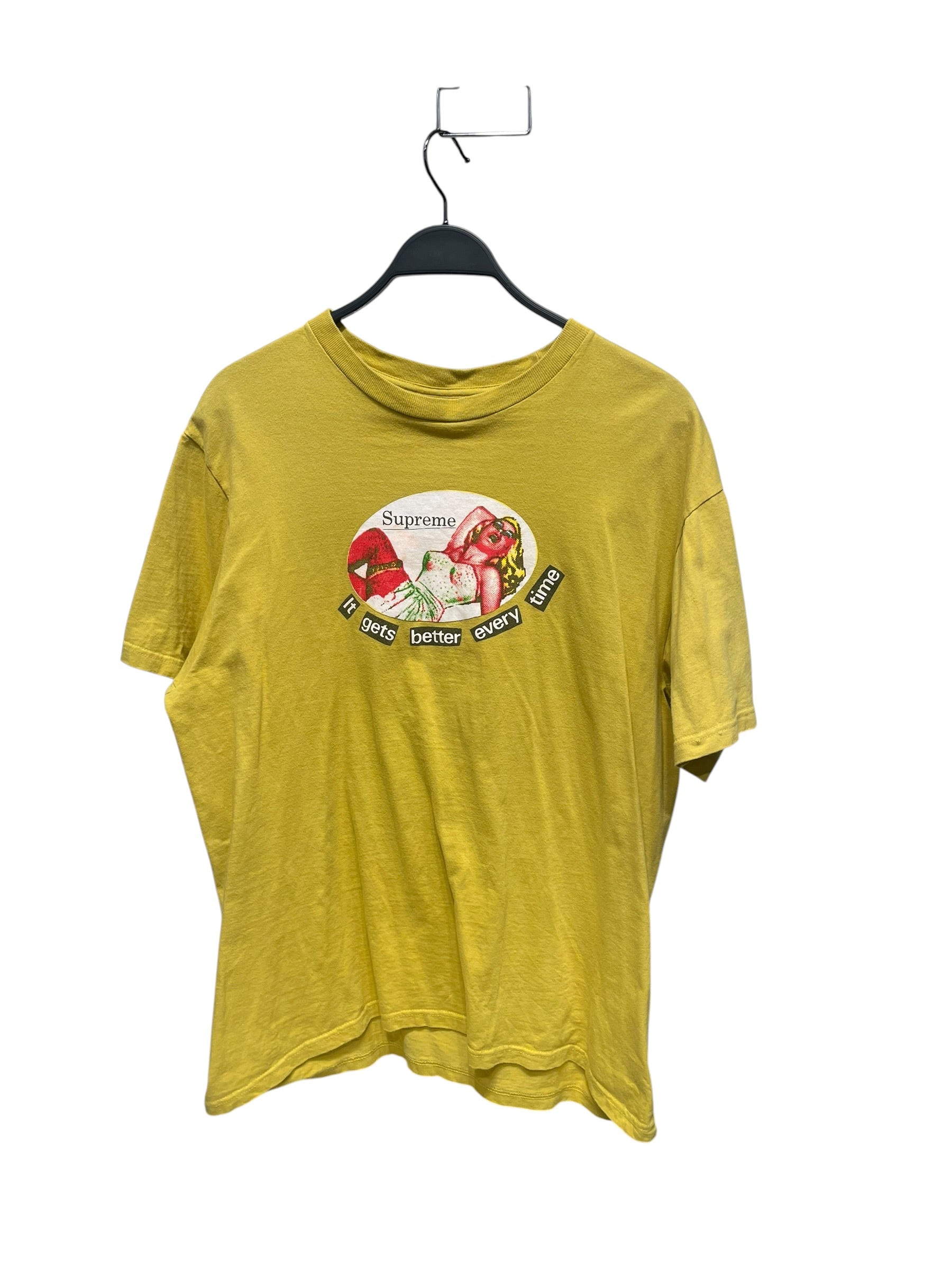 Supreme/T-Shirt/L/Cotton/YEL/Graphic/it gets better every time view 1