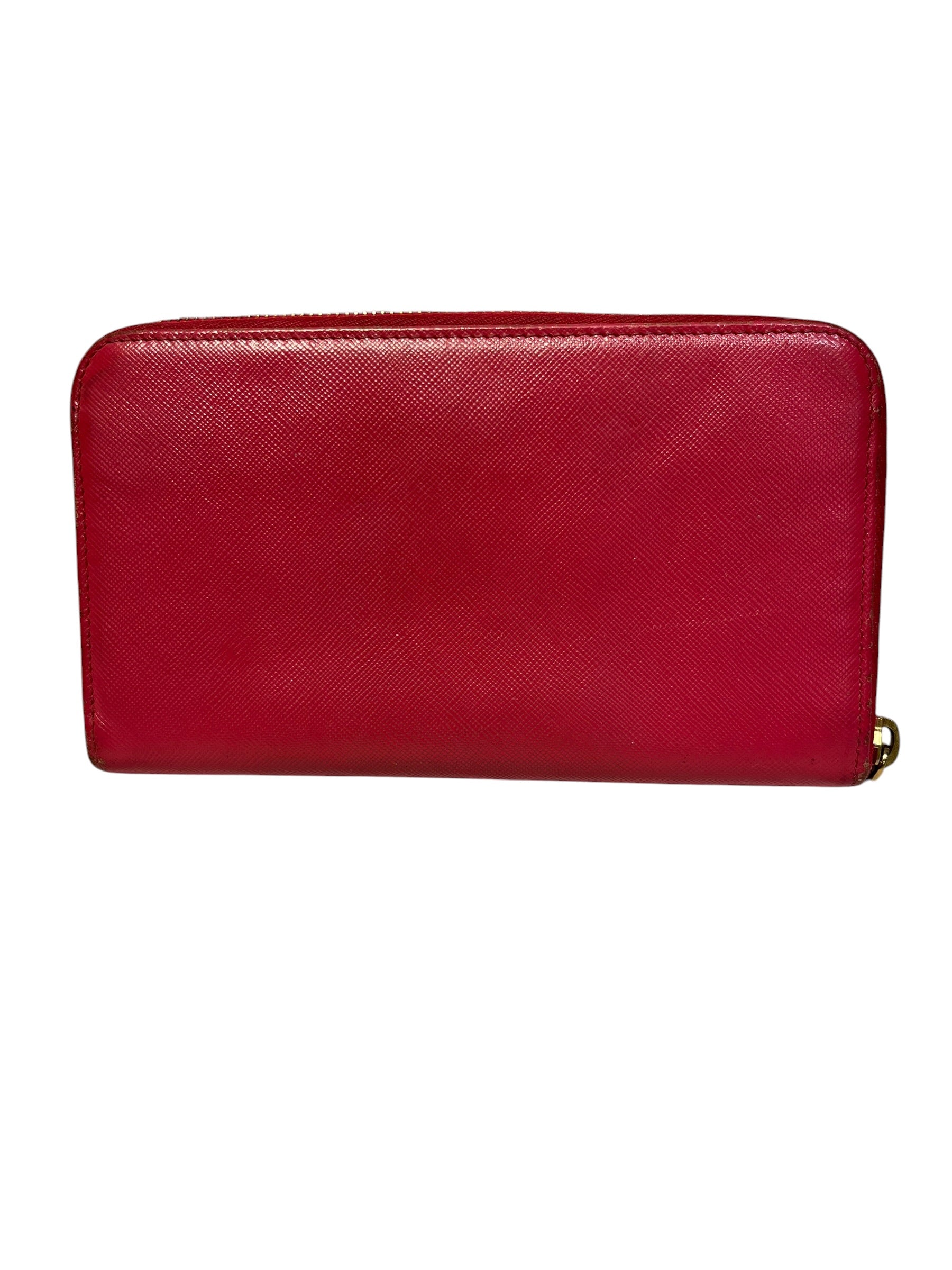 PRADA/Long Wallet/Pink/Leather/ view 2