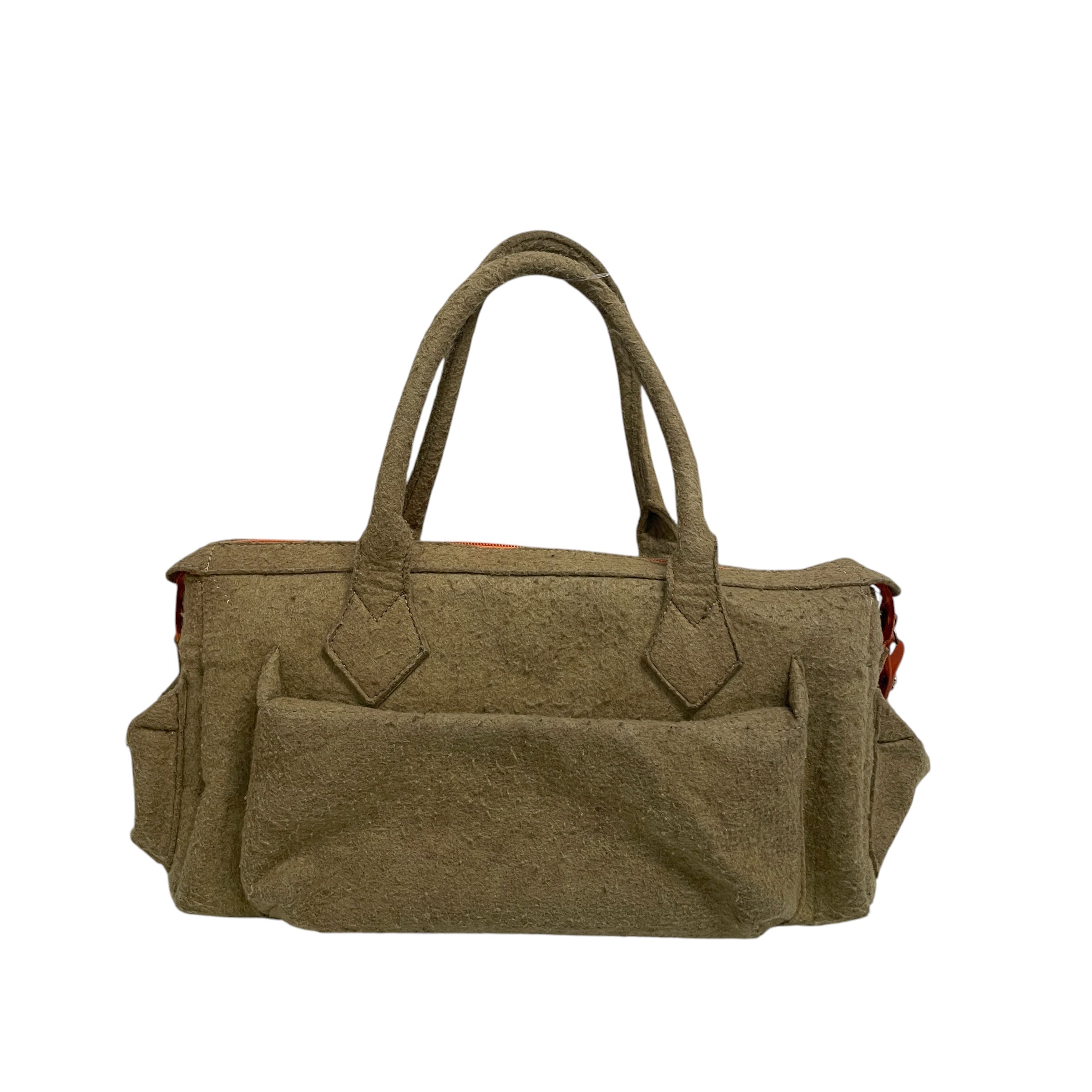 Vivienne Westwood/Bag/Wool/KHK/orange lining view 2