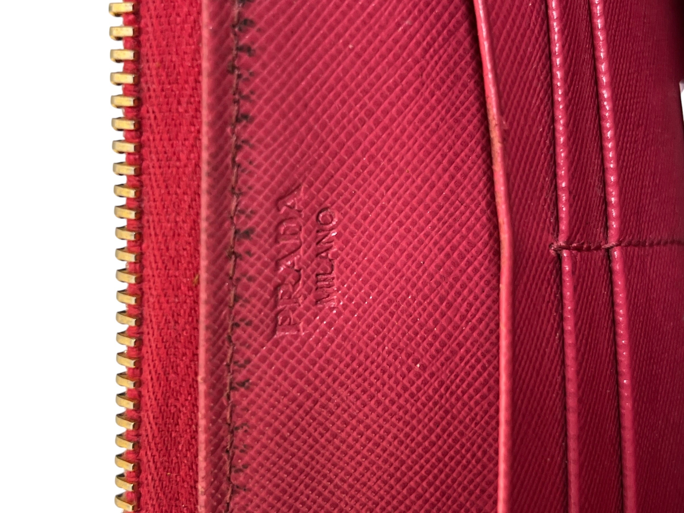 PRADA/Long Wallet/Pink/Leather/ view 3