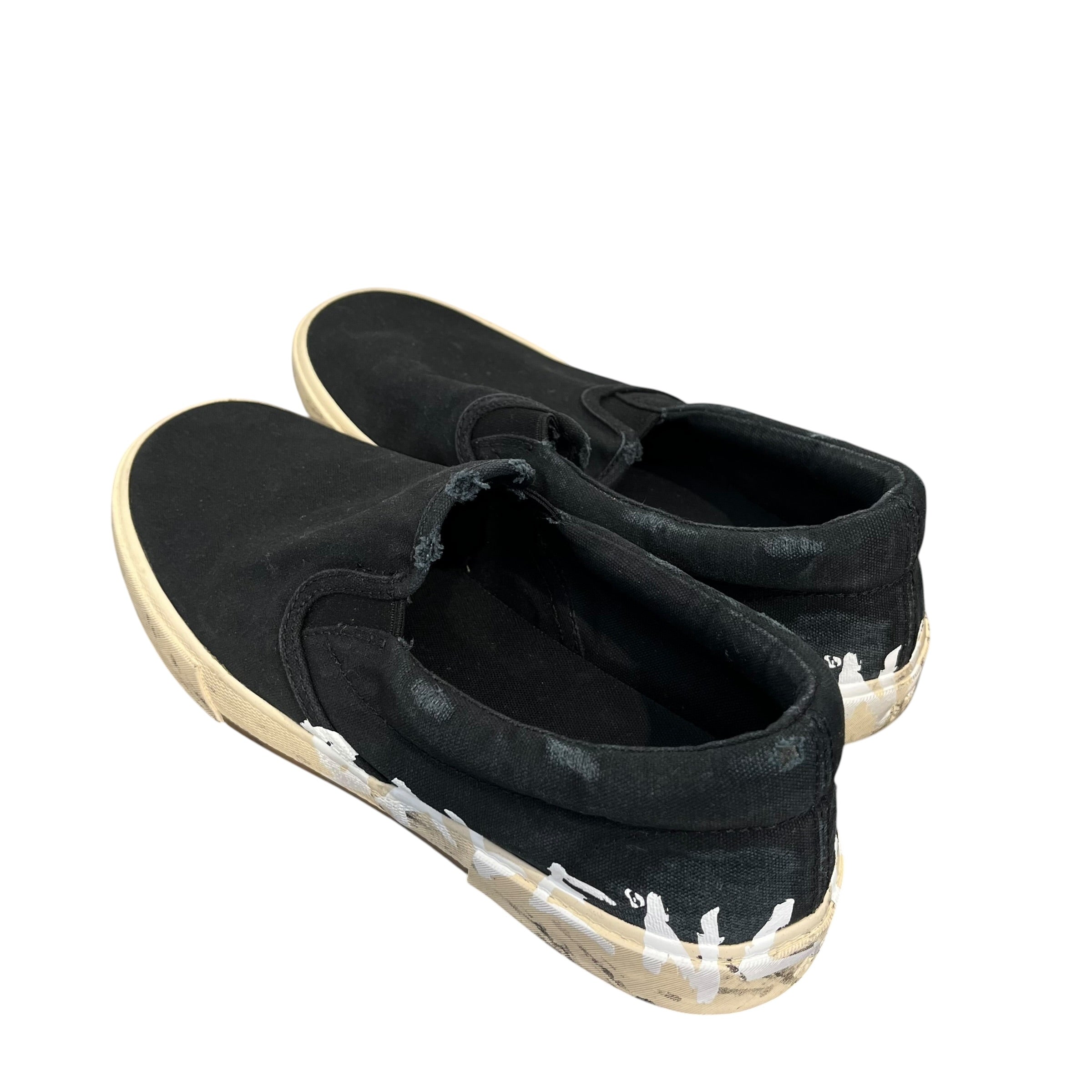 BALENCIAGA/Low-Sneakers/US 10/BLK/distressed slip on view 2