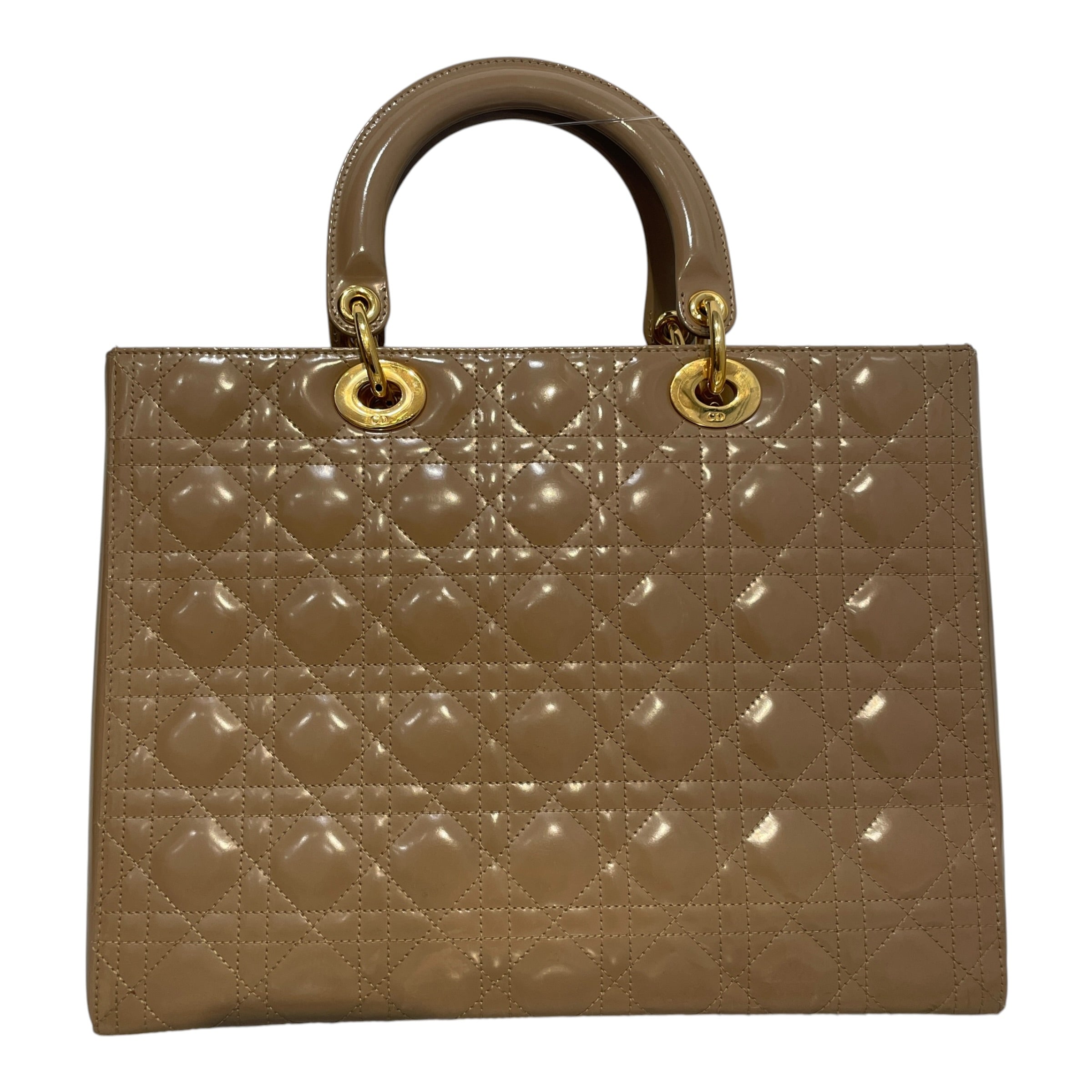 Christian Dior/Hand Bag/Leather/BEG/Dior Lady Handbag view 1