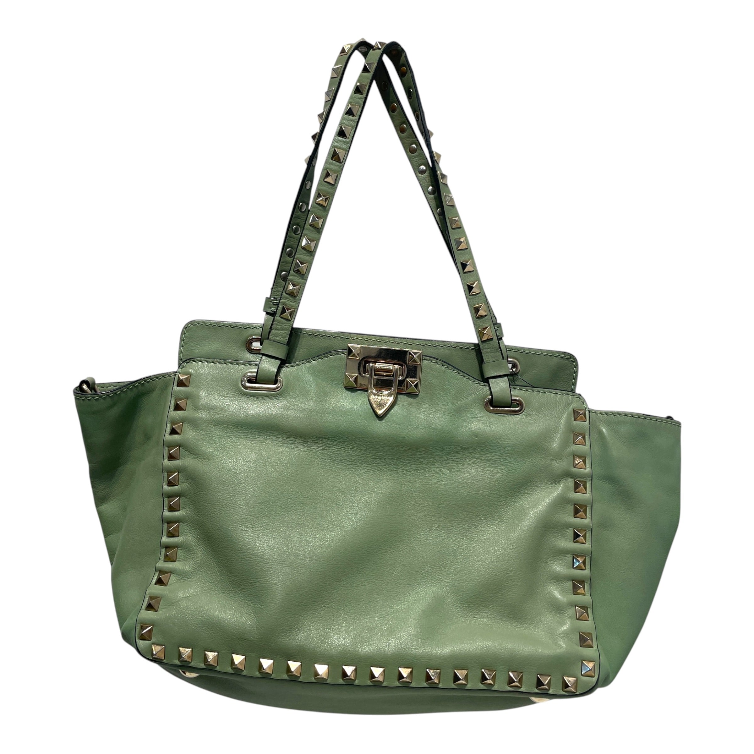 VALENTINO/Bag/Leather/GRN/Studded Handbag view 4