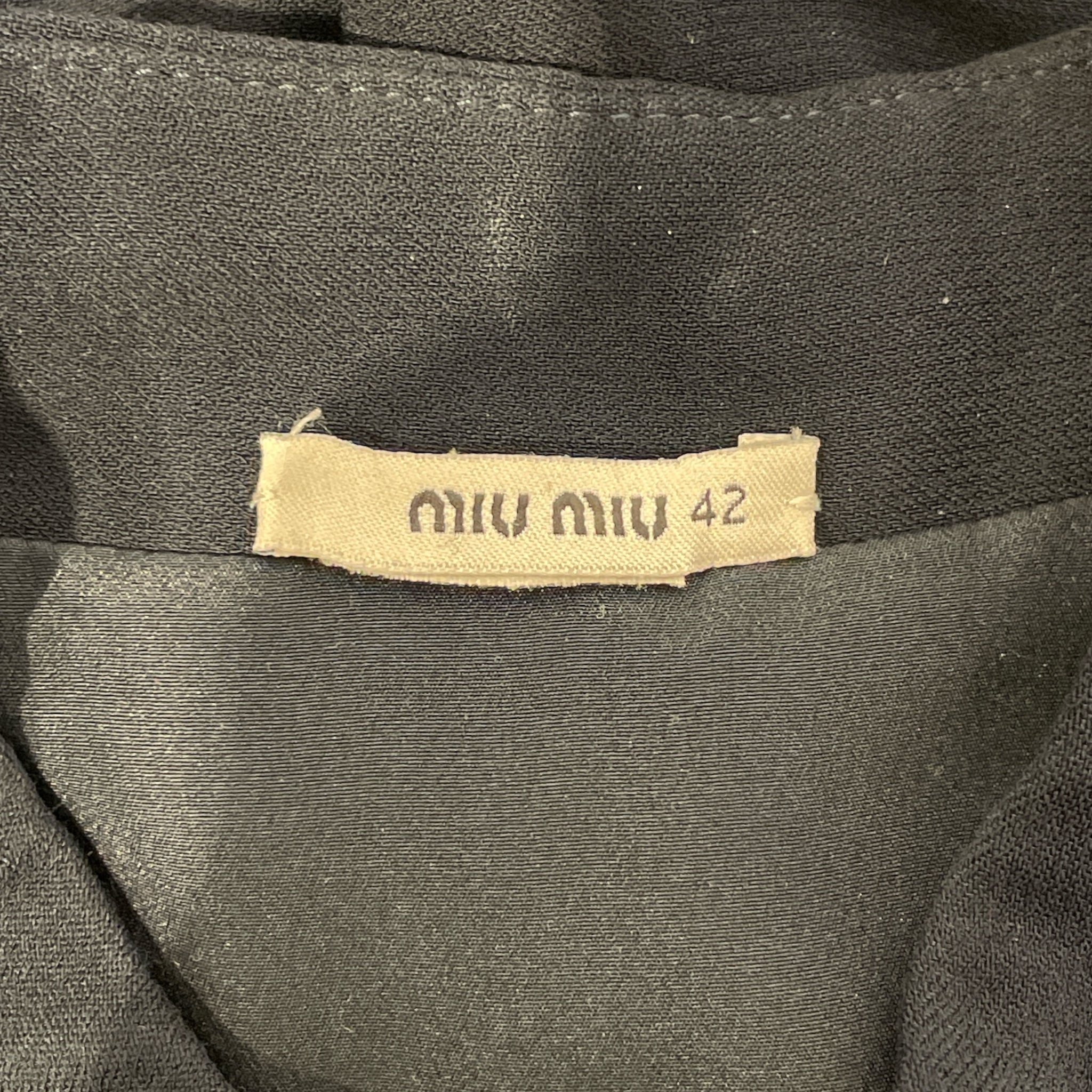 MIU MIU/Dress/42/Polyester/NVY/ view 3