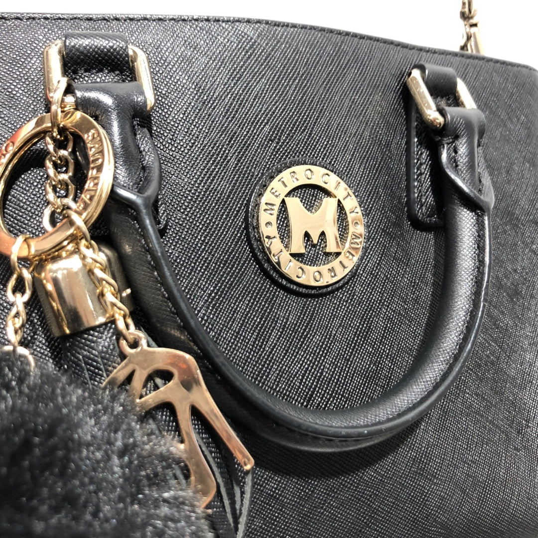 METROCITY/Hand Bag/Leather/BLK/tassel view 4