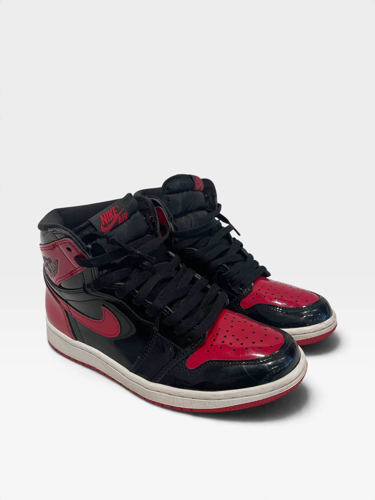 NIKE/Hi-Sneakers/US 7.5/Faux Leather/BLK/Jordan 1 High Og Patent Bred view 1