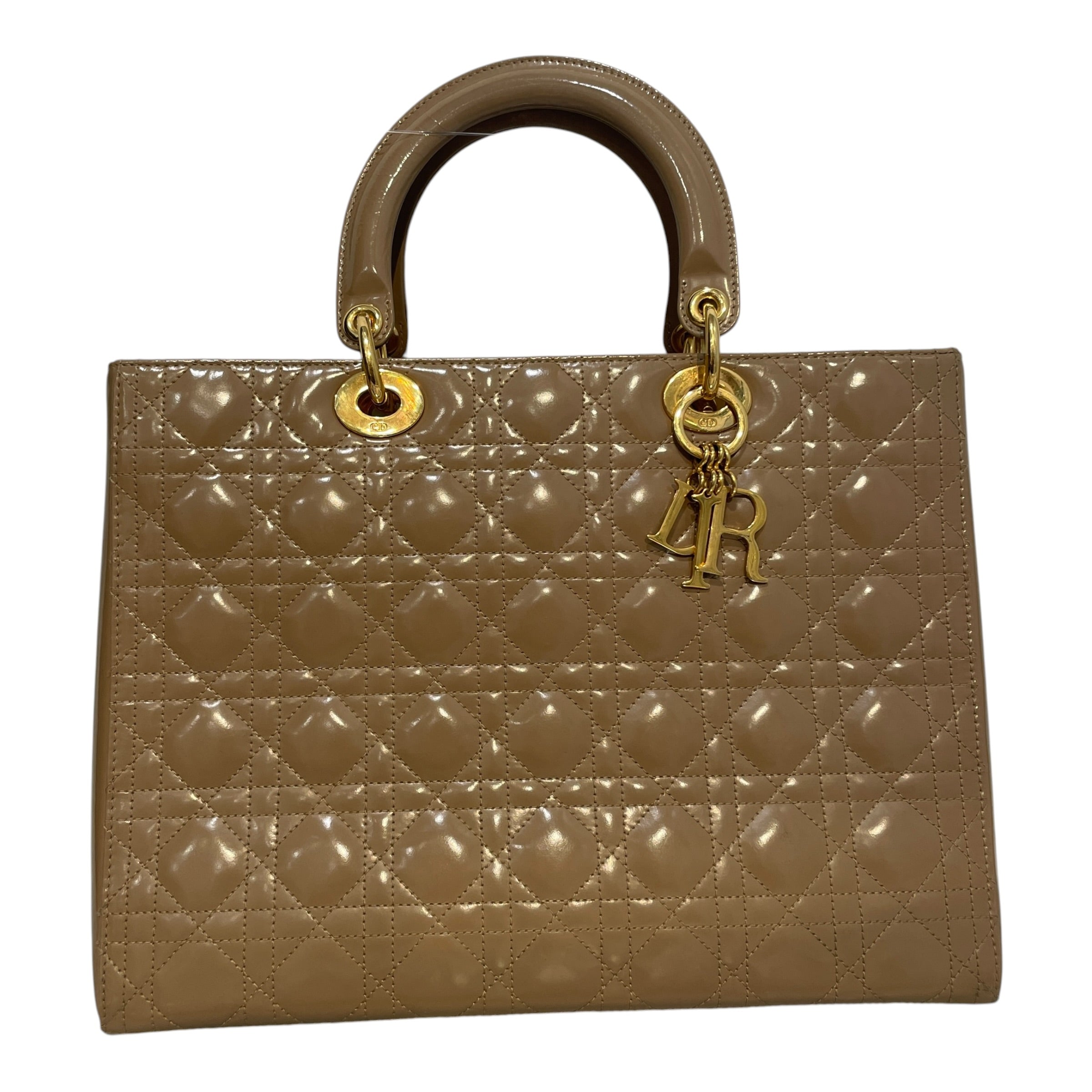 Christian Dior/Hand Bag/Leather/BEG/Dior Lady Handbag view 3