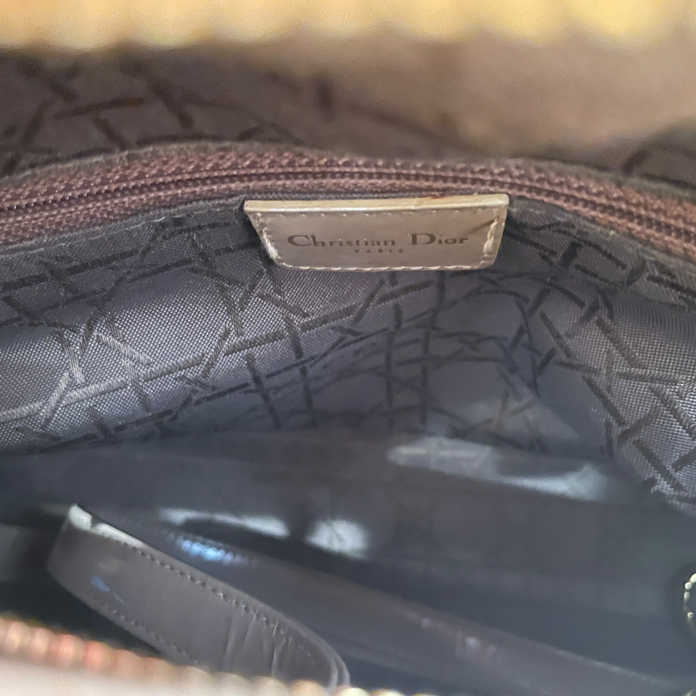 Christian Dior/Hand Bag/Leather/BEG/Dior Lady Handbag view 4