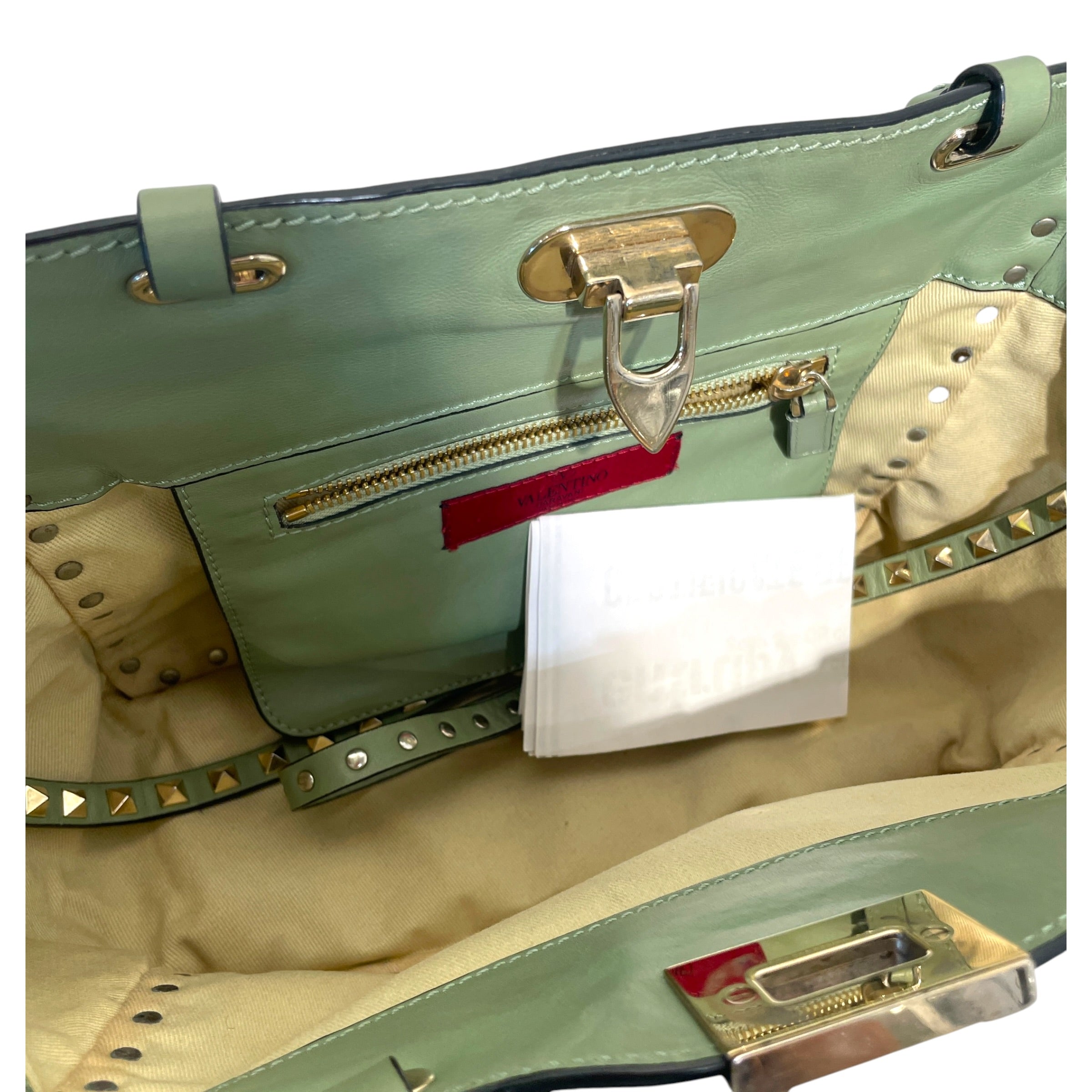 VALENTINO/Bag/Leather/GRN/Studded Handbag view 5
