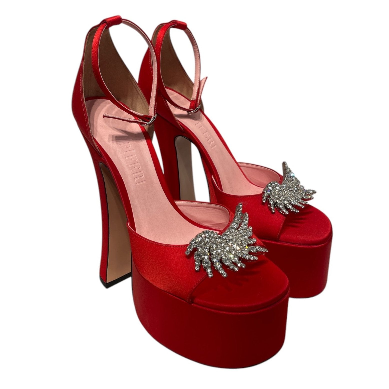 Piferi/Heels/EU 40/Cotton/RED/Rosalia 165mm red view 1