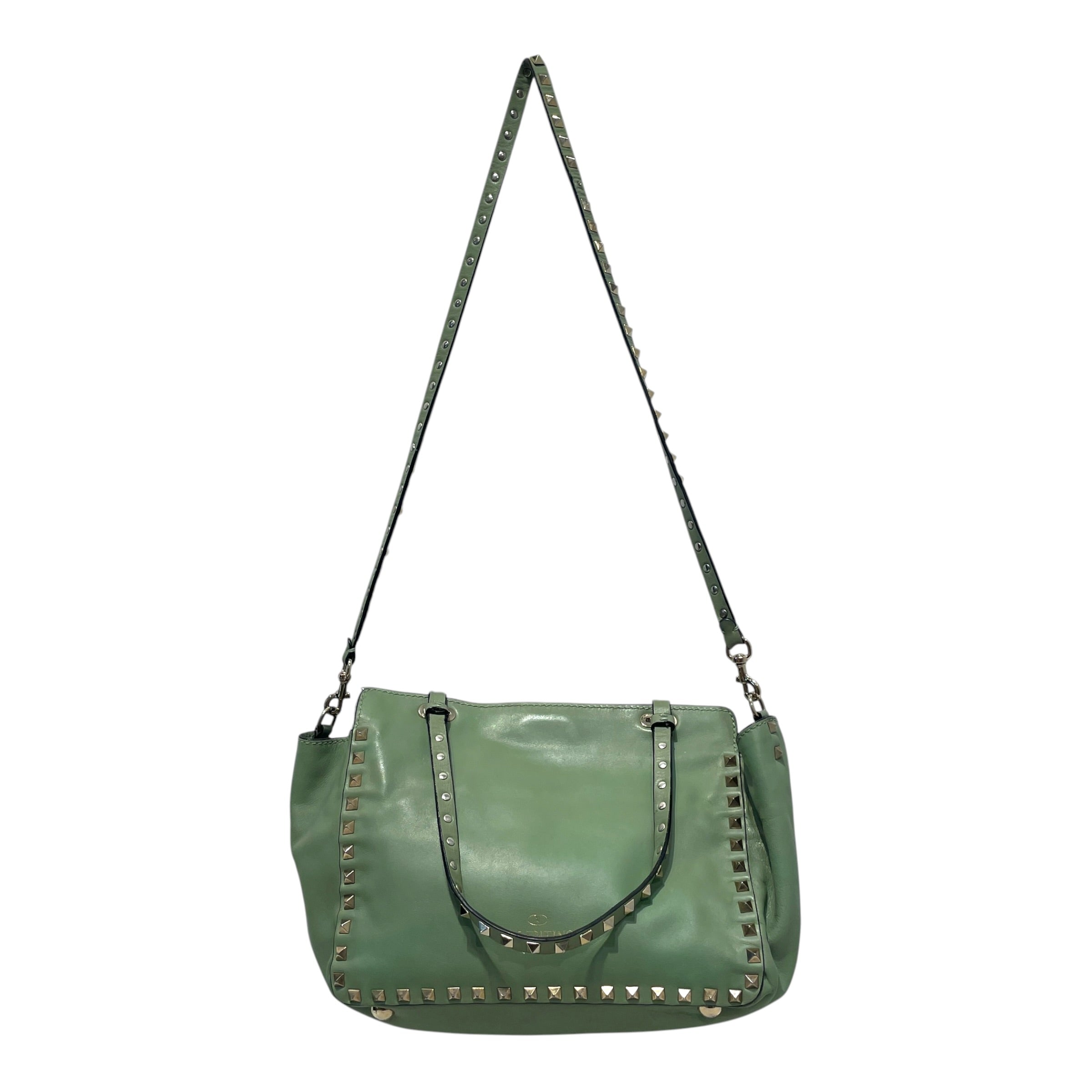 VALENTINO/Bag/Leather/GRN/Studded Handbag view 1