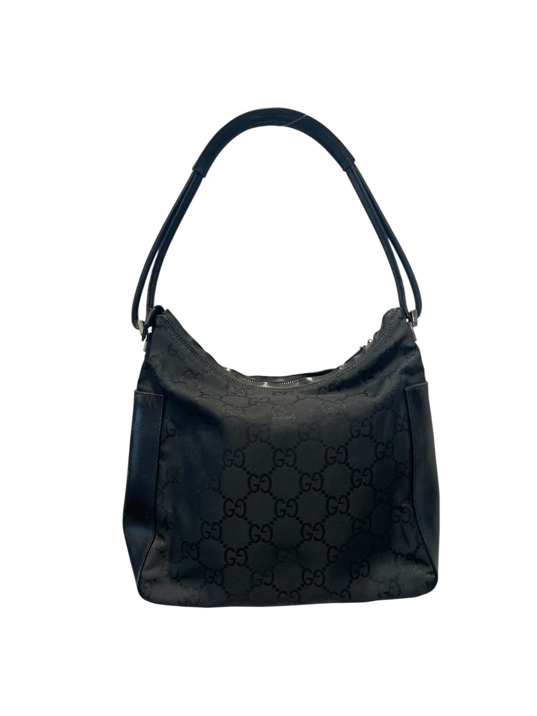 GUCCI/Hand Bag/Monogram/Nylon/BLK/Vntage GG Monogram view 1