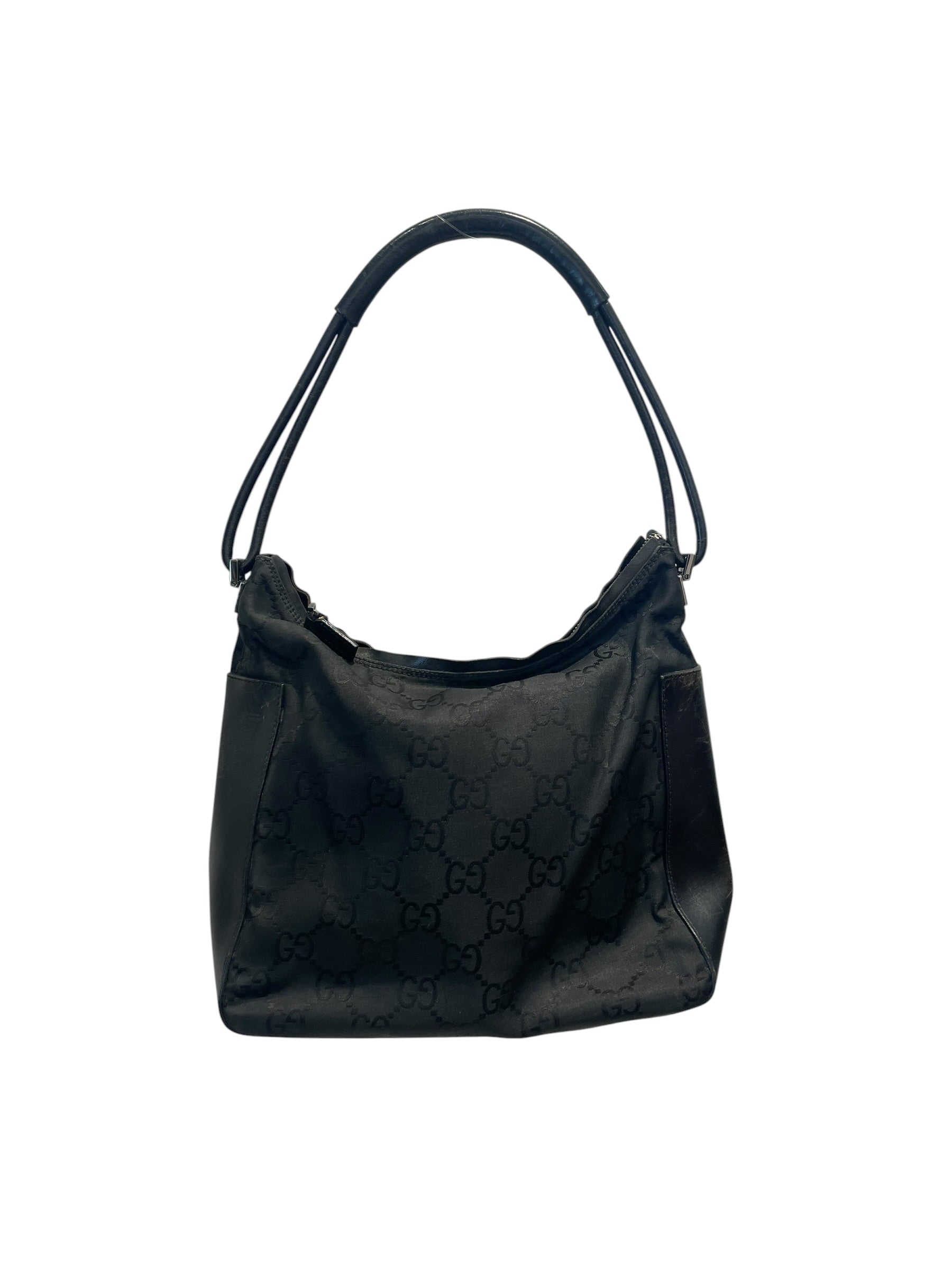 GUCCI/Hand Bag/Monogram/Nylon/BLK/Vntage GG Monogram view 2