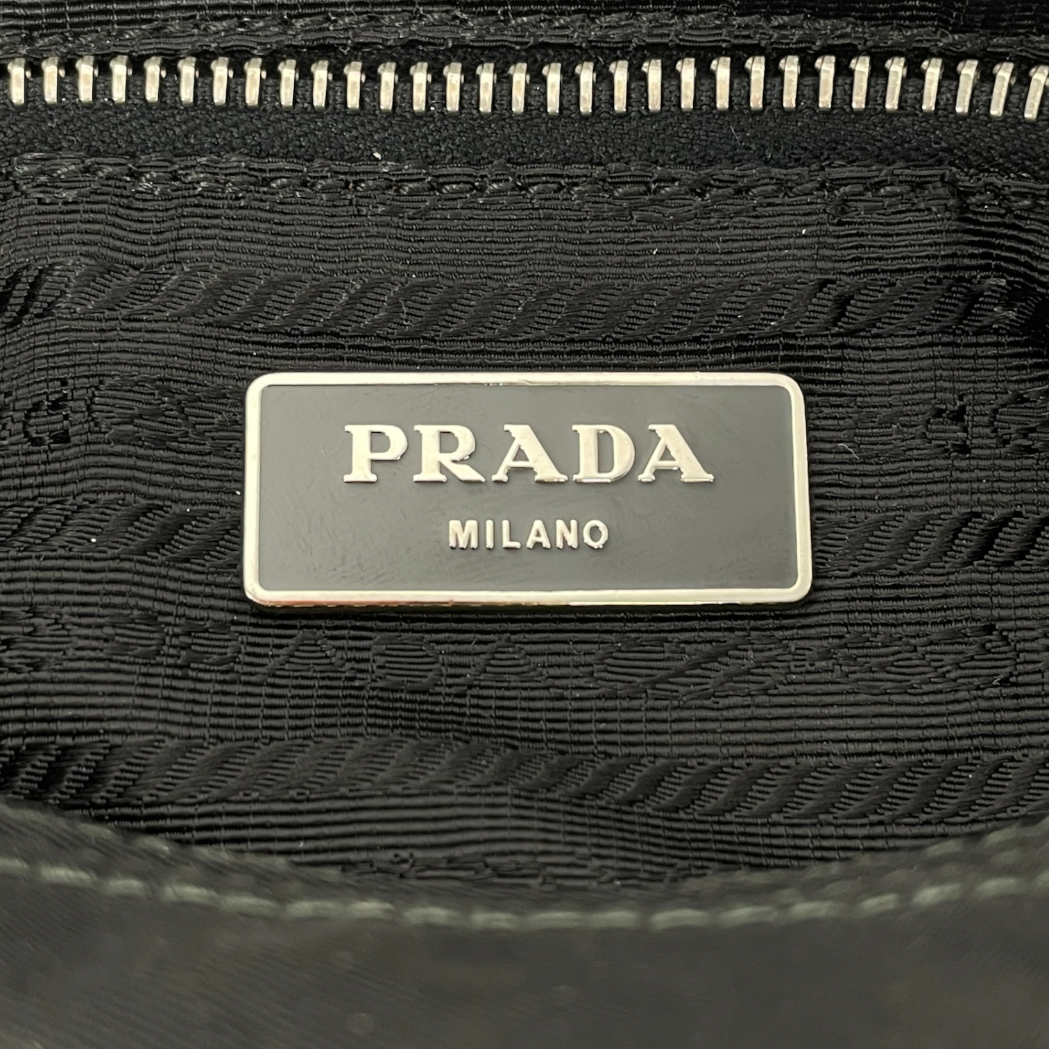 PRADA/Cross Body Bag/Nylon/BLK/PRADA POUCH W FRONT ZIPPER view 3