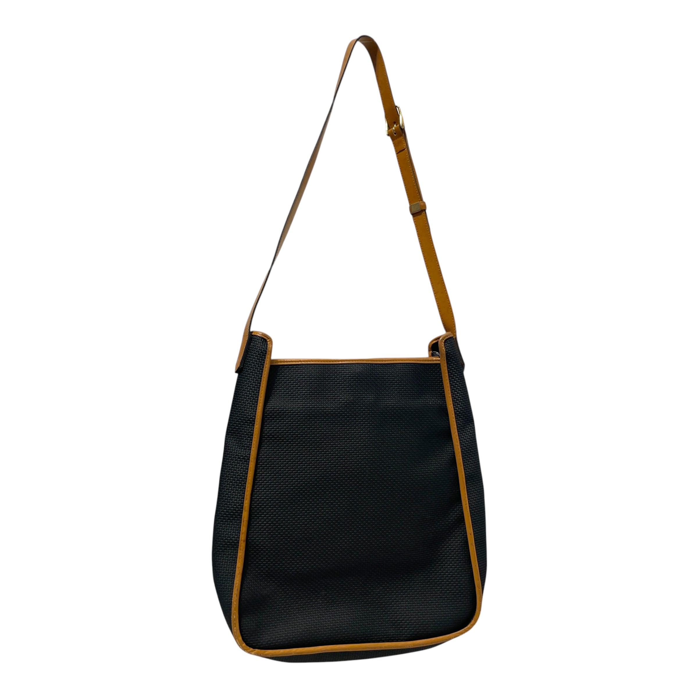 YVES SAINT LAURENT/Bag/Leather/BLK/Leather Trimmed Hand Bag view 3