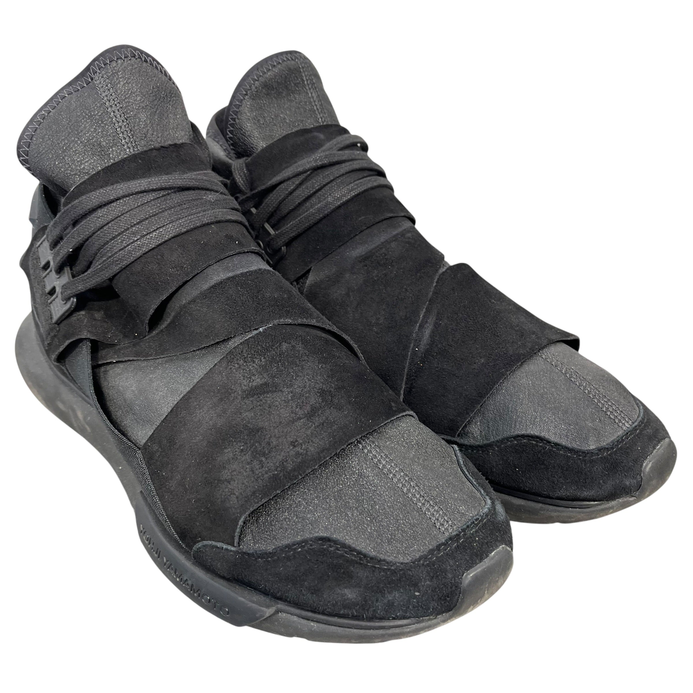 adidas/Y-3/Hi-Sneakers/US 10.5/BLK/qasa high sneakers triple blk view 1