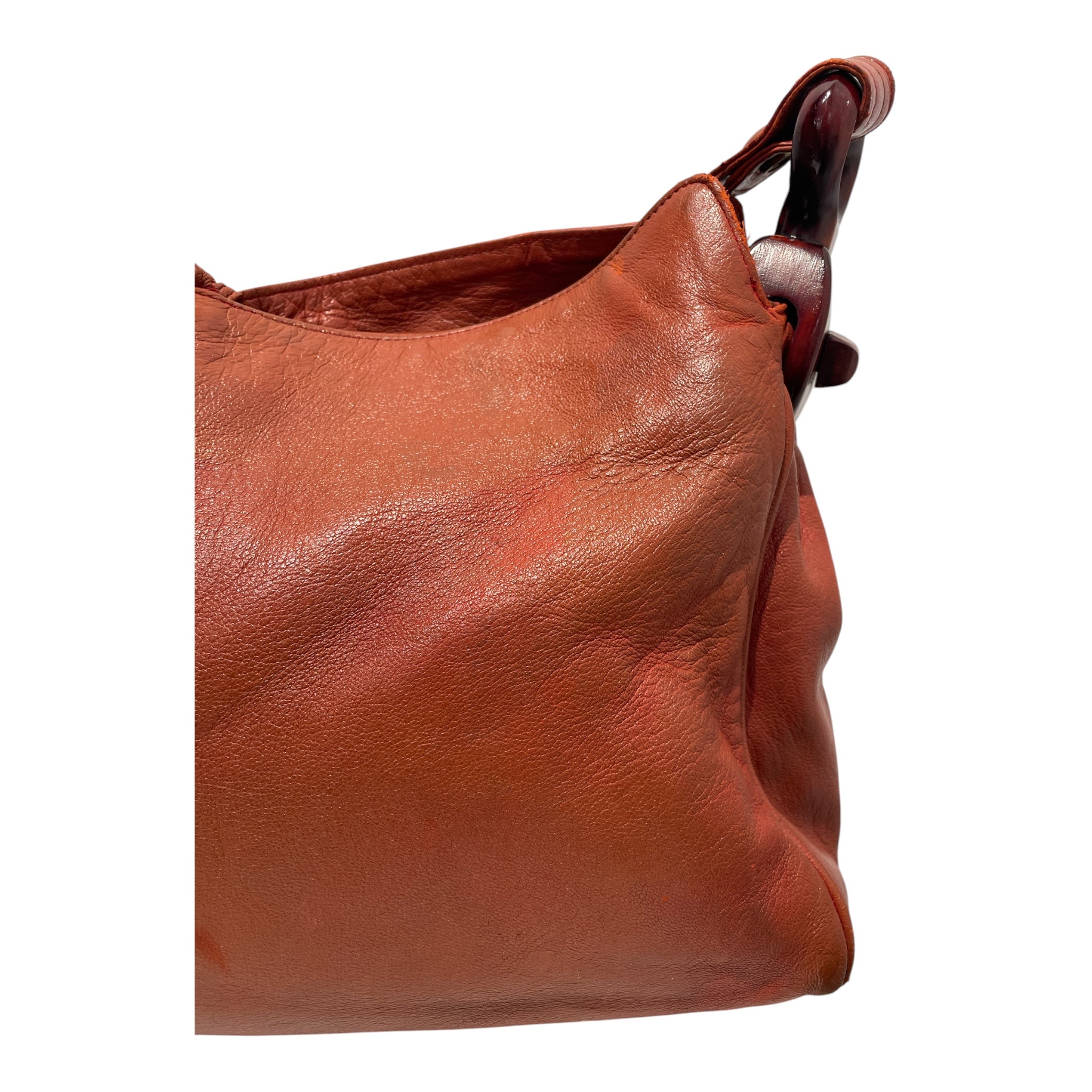 BOTTEGA VENETA/Hand Bag/Leather/ORN/WOODEN STRAP HOLDERS view 6