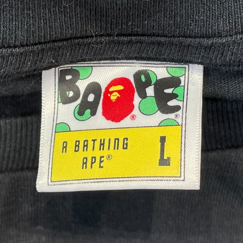 A BATHING APE/T-Shirt/L/Cotton/BLK/Graphic/BABY MILO BLUE CAMO