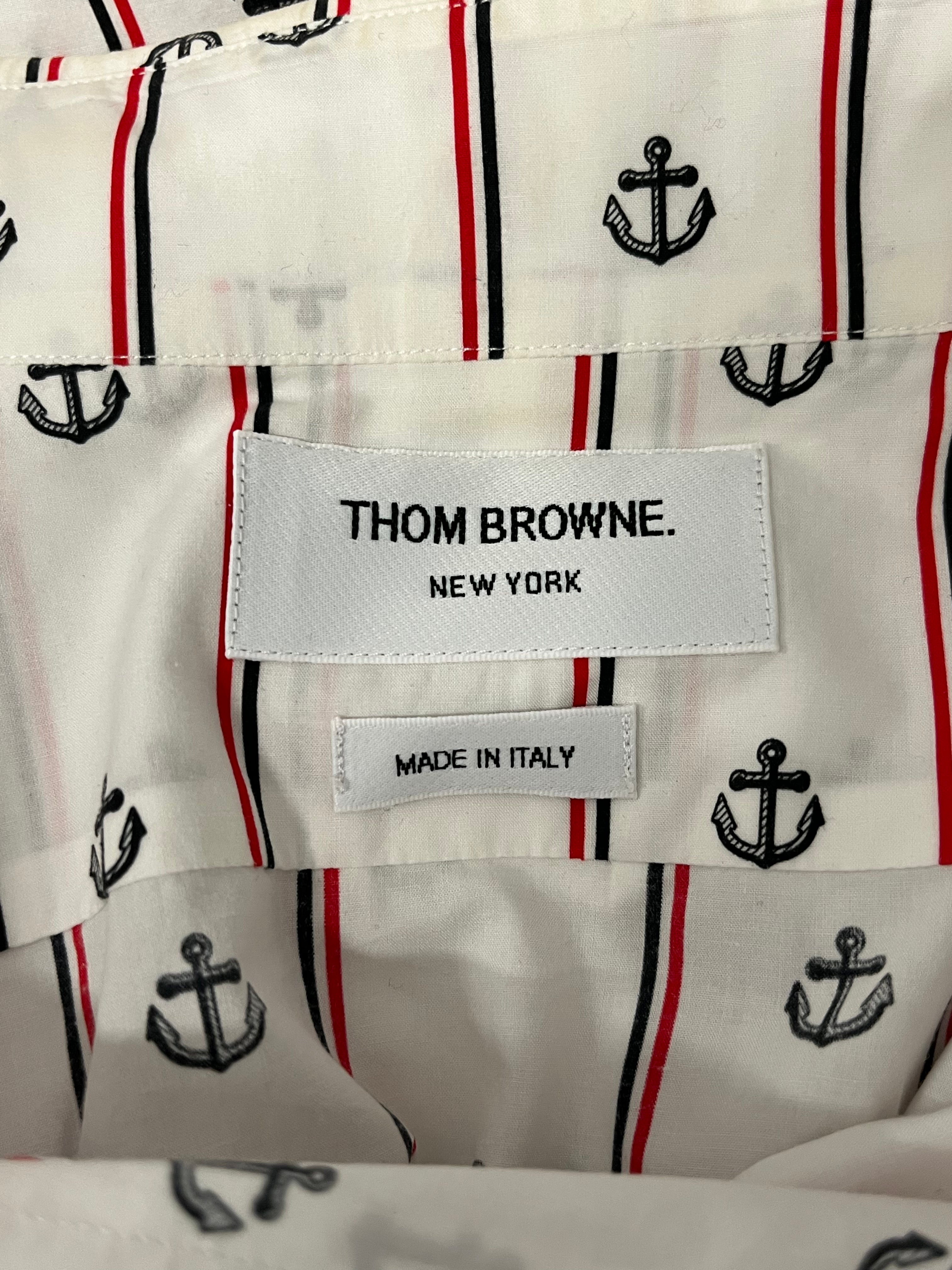 THOM BROWNE. NEW YORK/Polo Shirt/2/Cotton/WHT/Open Coller/Stripe/STRIPED SAILOR POLO view 3