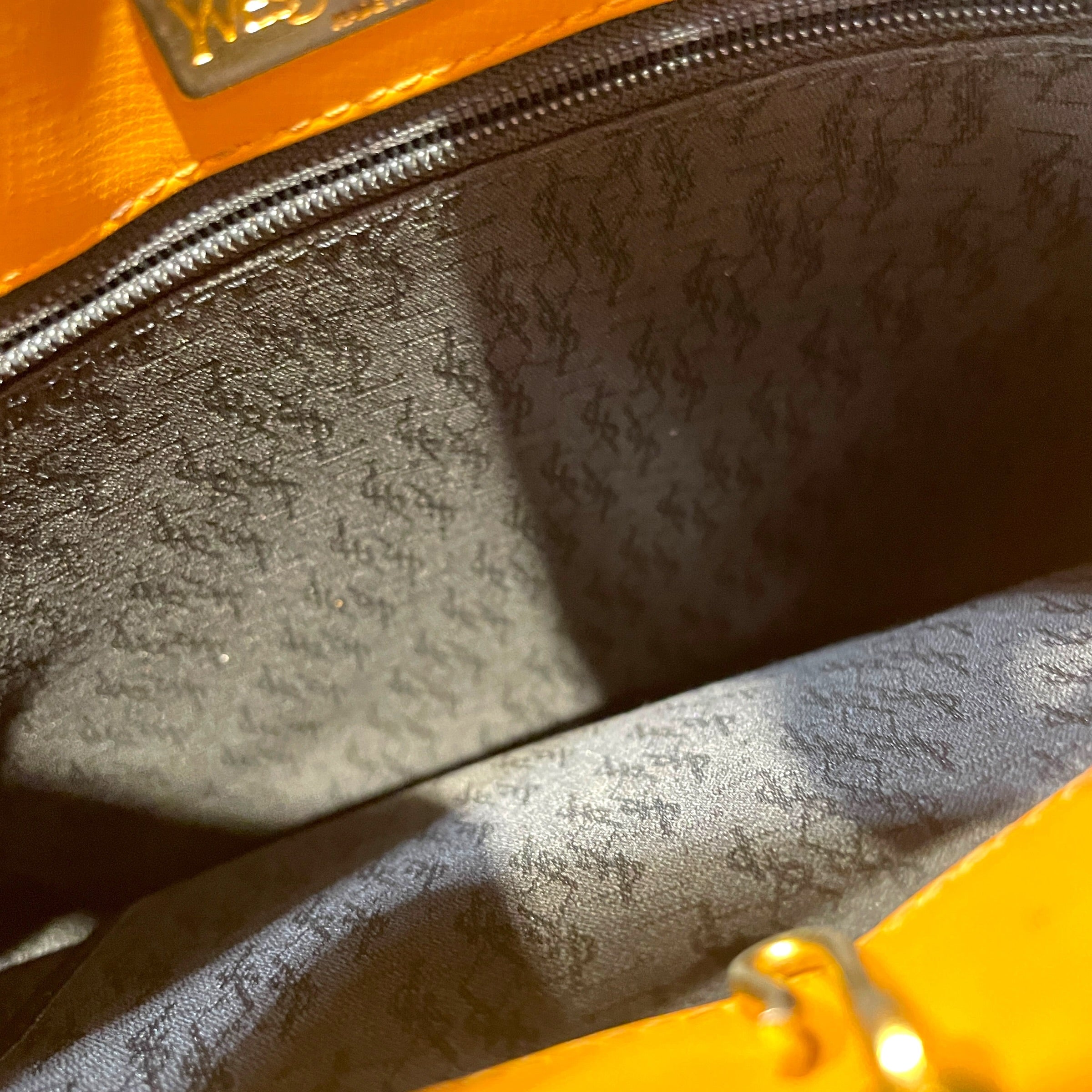 YVES SAINT LAURENT/Bag/Leather/BLK/Leather Trimmed Hand Bag view 6