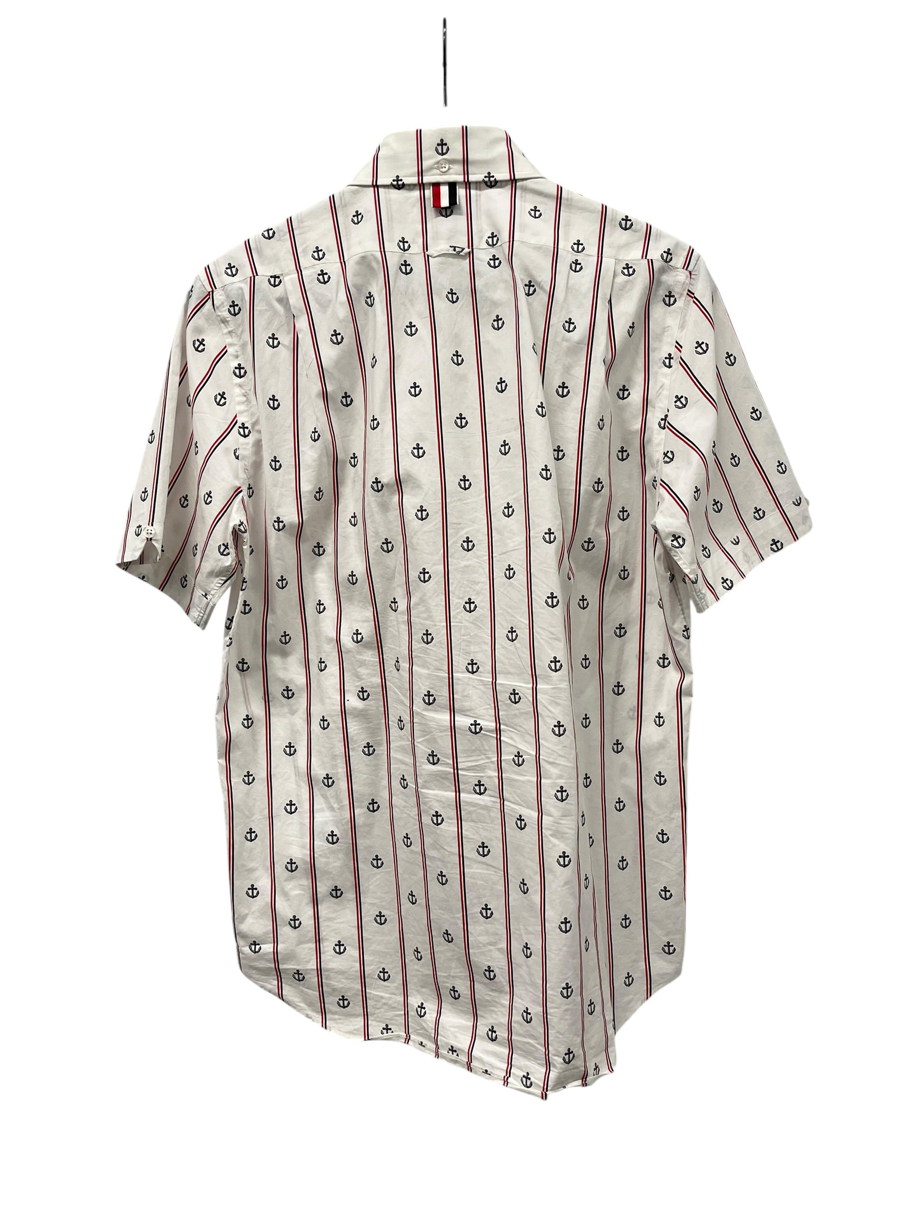 THOM BROWNE. NEW YORK/Polo Shirt/2/Cotton/WHT/Open Coller/Stripe/STRIPED SAILOR POLO view 2