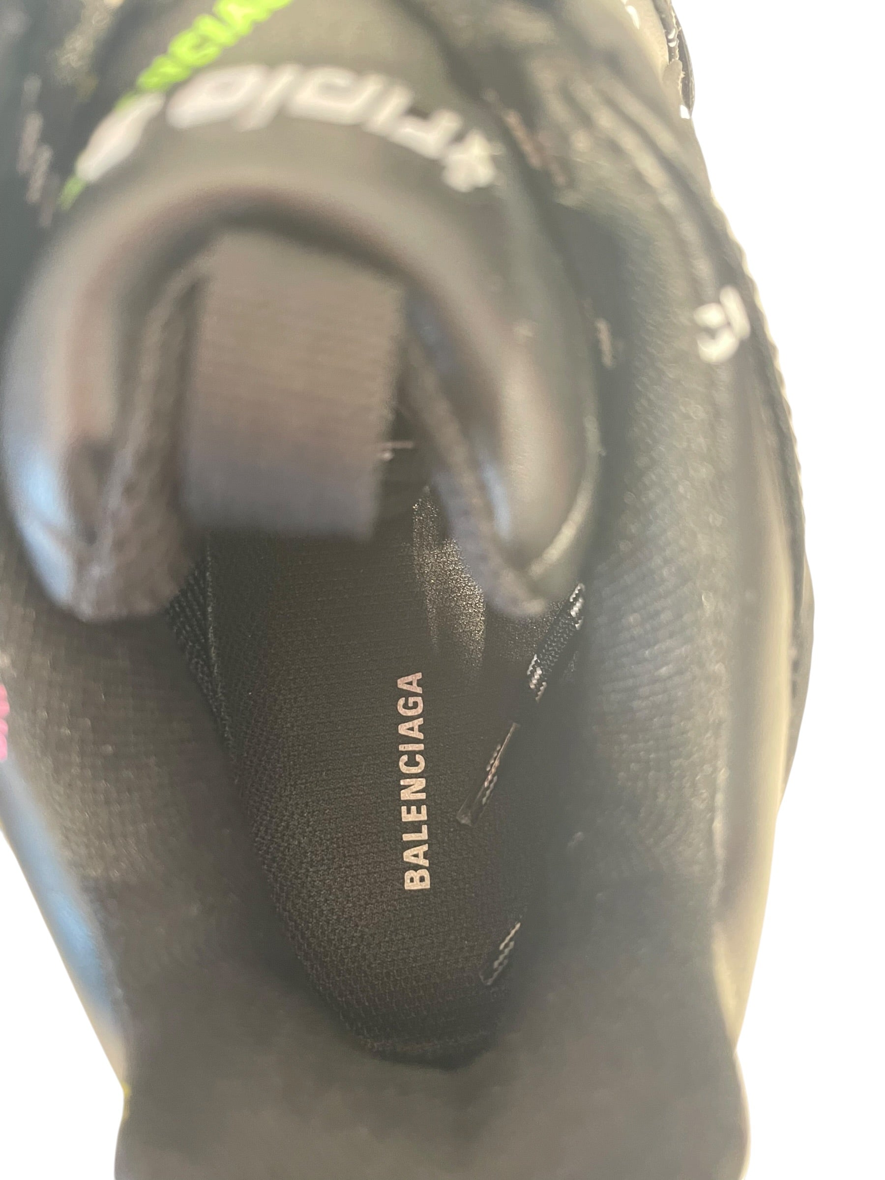 BALENCIAGA/Hi-Sneakers/EU 42/All Over Print/Leather/BLK/"Allover Logo" Triple S view 4