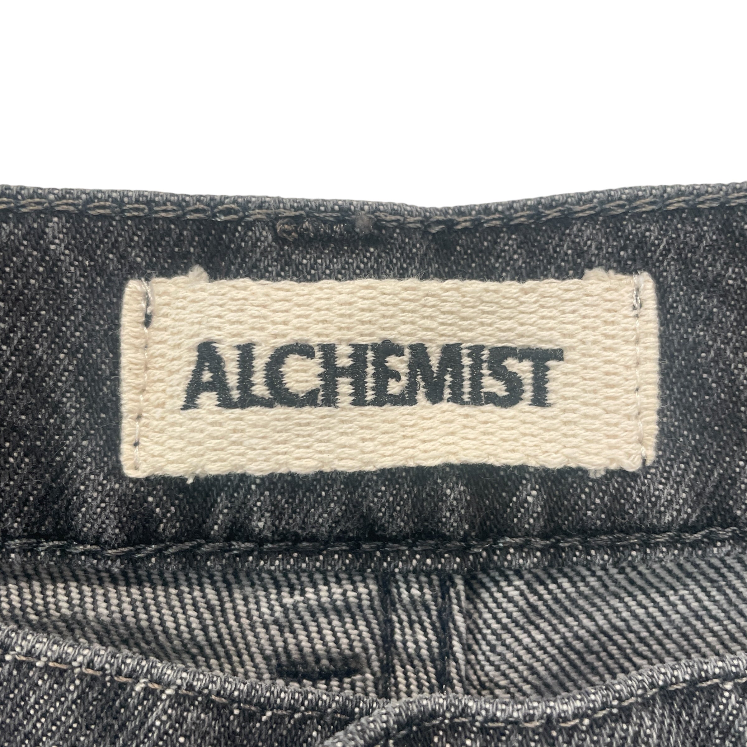 alchemist/Pants/34/Cotton/BLK/All Over Print/jewel cyber sigilism leg desig view 3