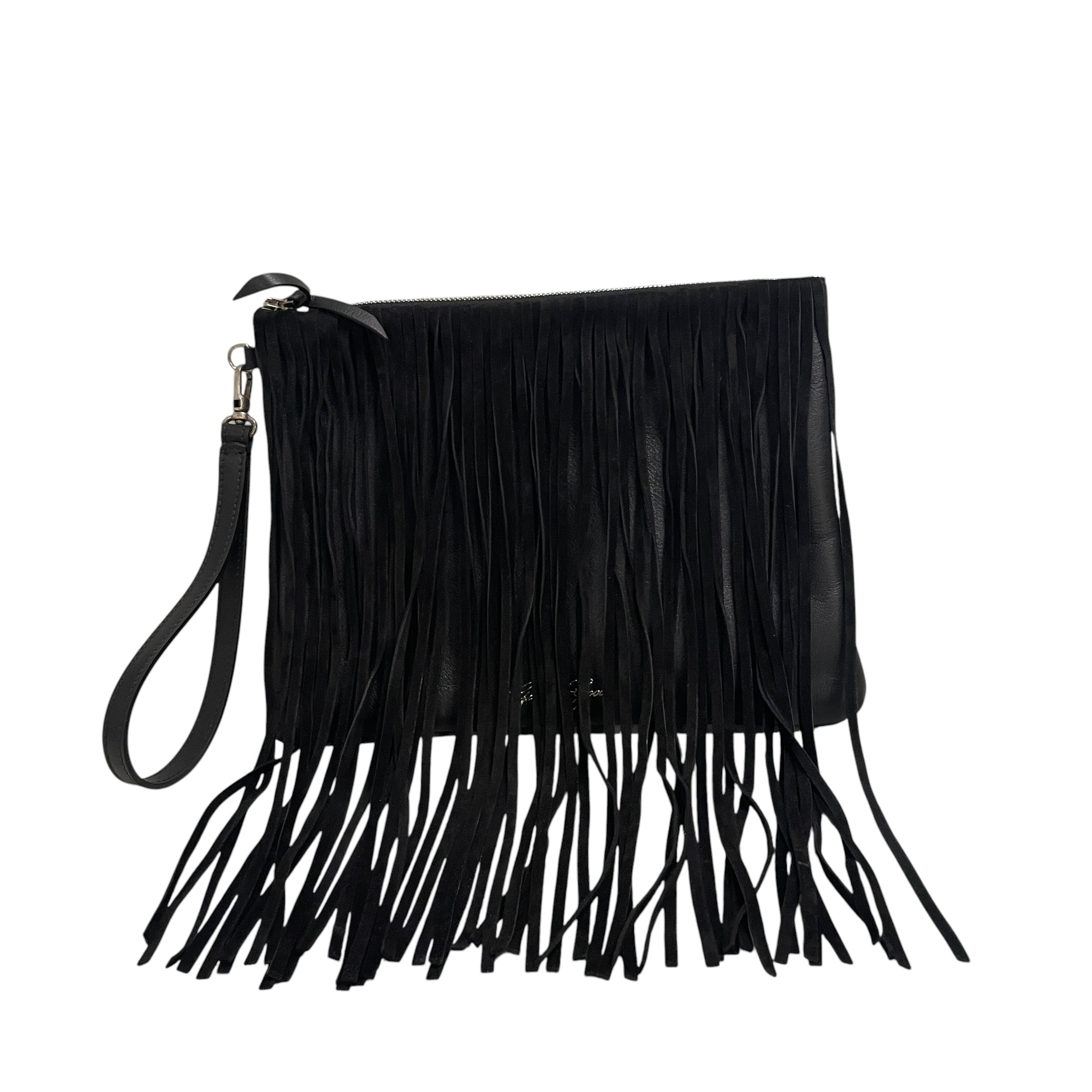 GOLDEN GOOSE/Clutch Bag/Leather/BLK/BLK TASSELS view 1