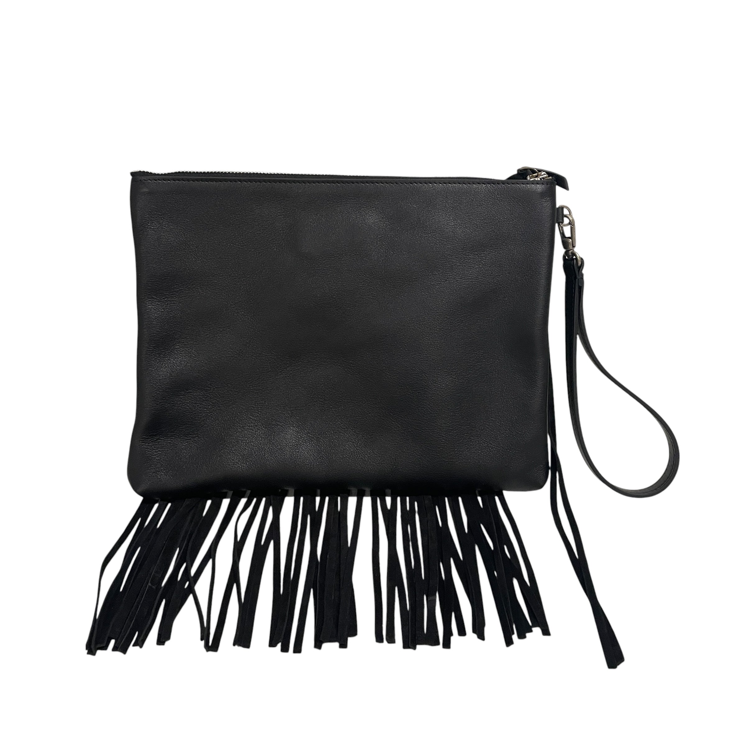 GOLDEN GOOSE/Clutch Bag/Leather/BLK/BLK TASSELS view 2