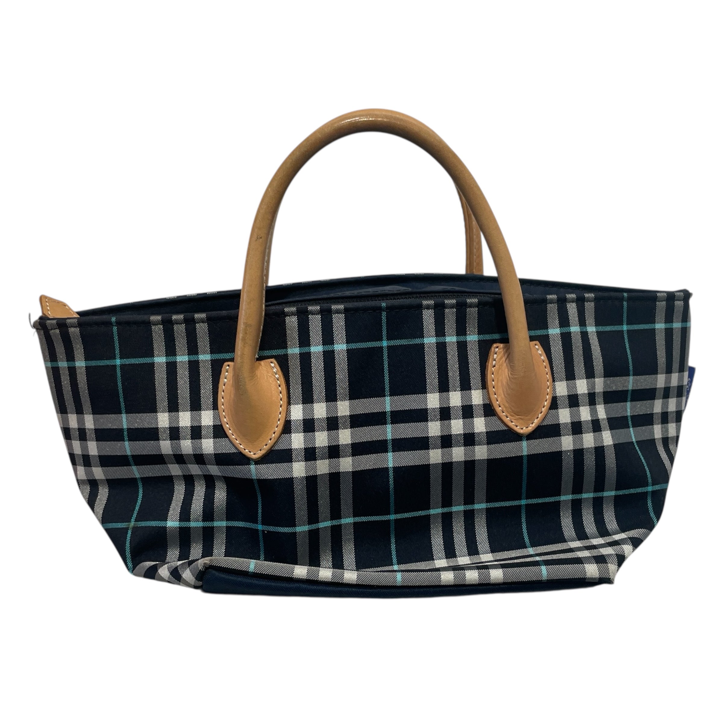 BURBERRY BLUE LABEL/Hand Bag/Plaid/Cotton/NVY/Nova Check Mini Tote Canvas view 2