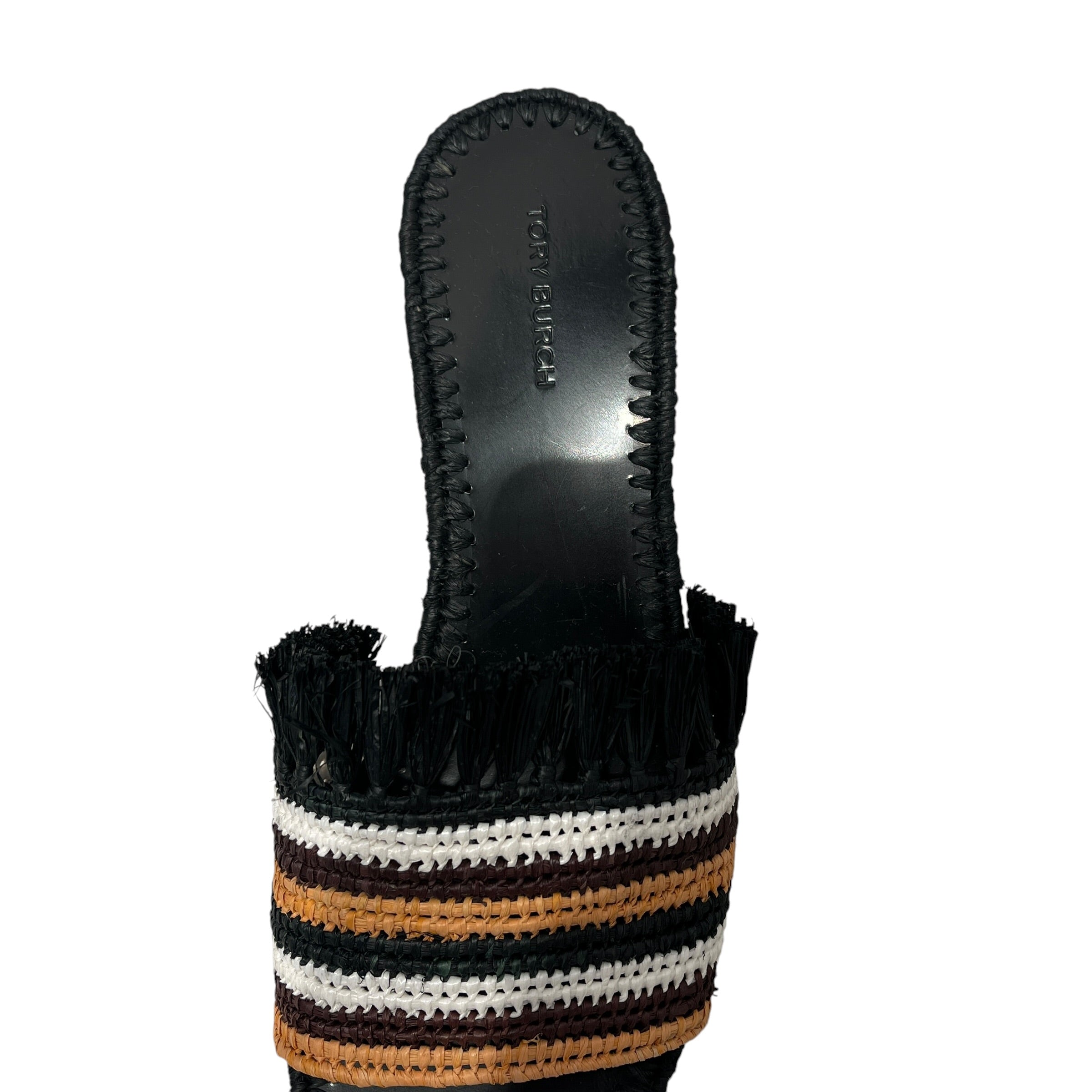 TORY BURCH/Heels/US 8/BLK/ELEANOR RAFFIA KITTEN HEEL MLT view 3