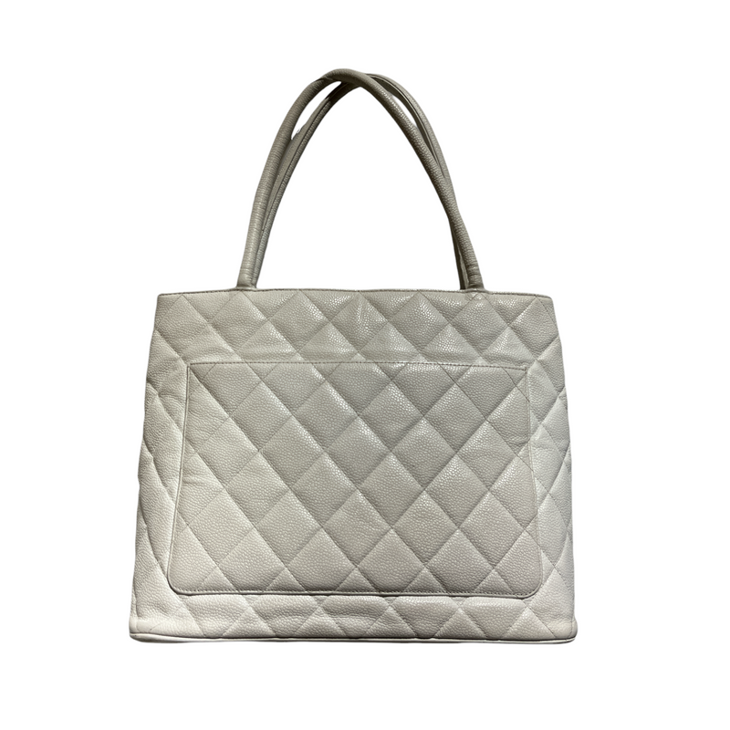 CHANEL/Hand Bag/Leather/WHT