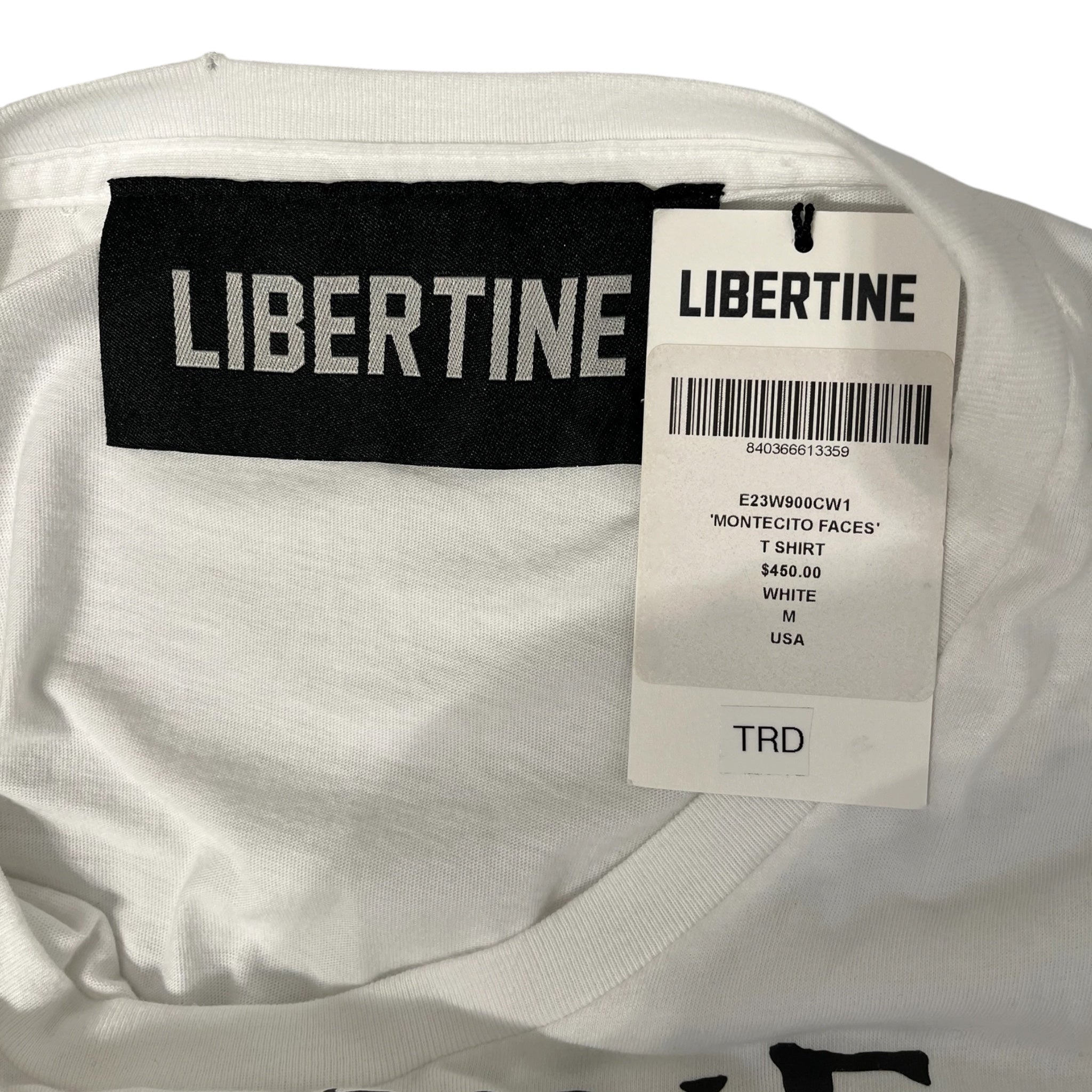 Libertine/T-Shirt/M/Cotton/WHT/"Libertine boutique" graphic view 3