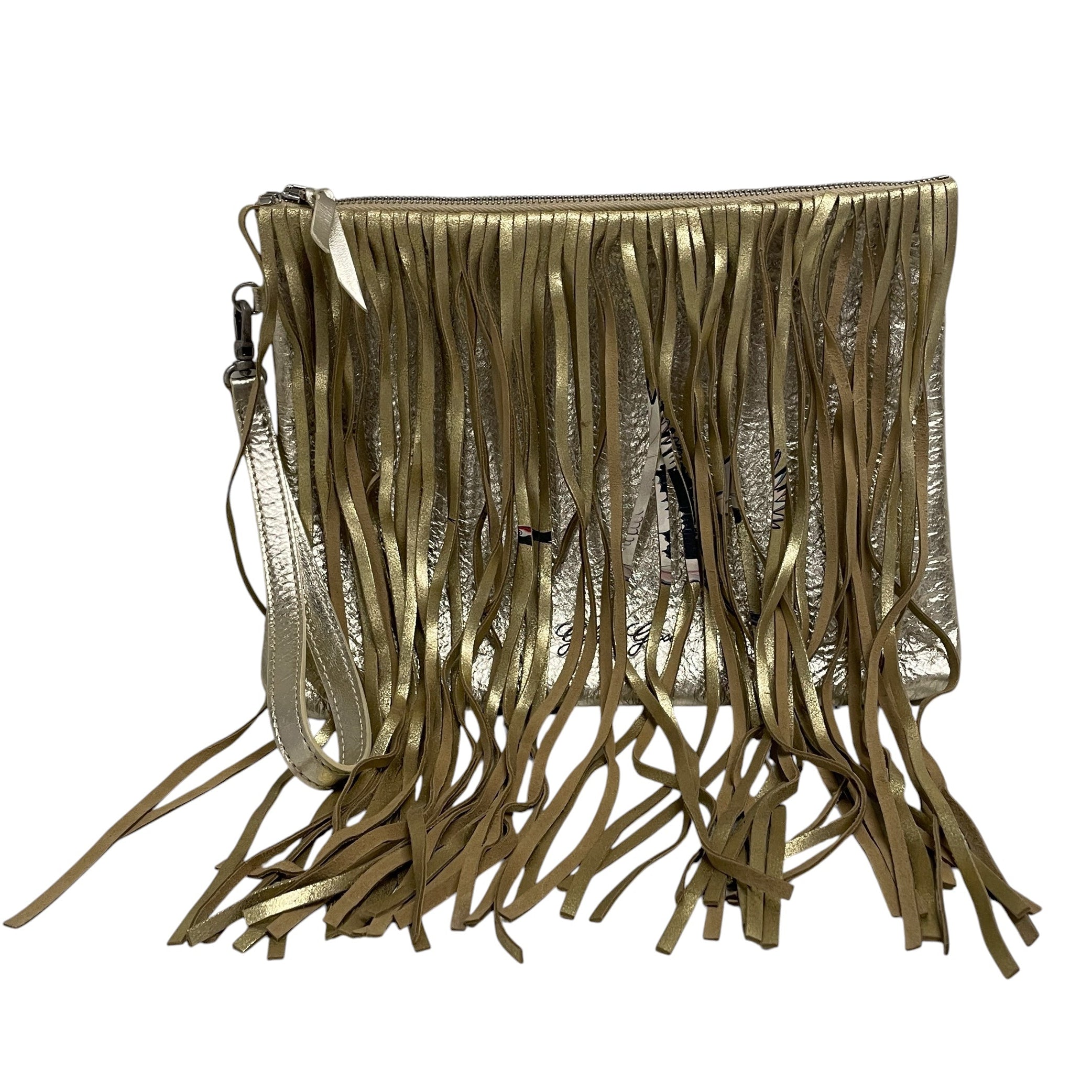 GOLDEN GOOSE/Clutch Bag/Leather/GLD/GOLD TASSELS view 1