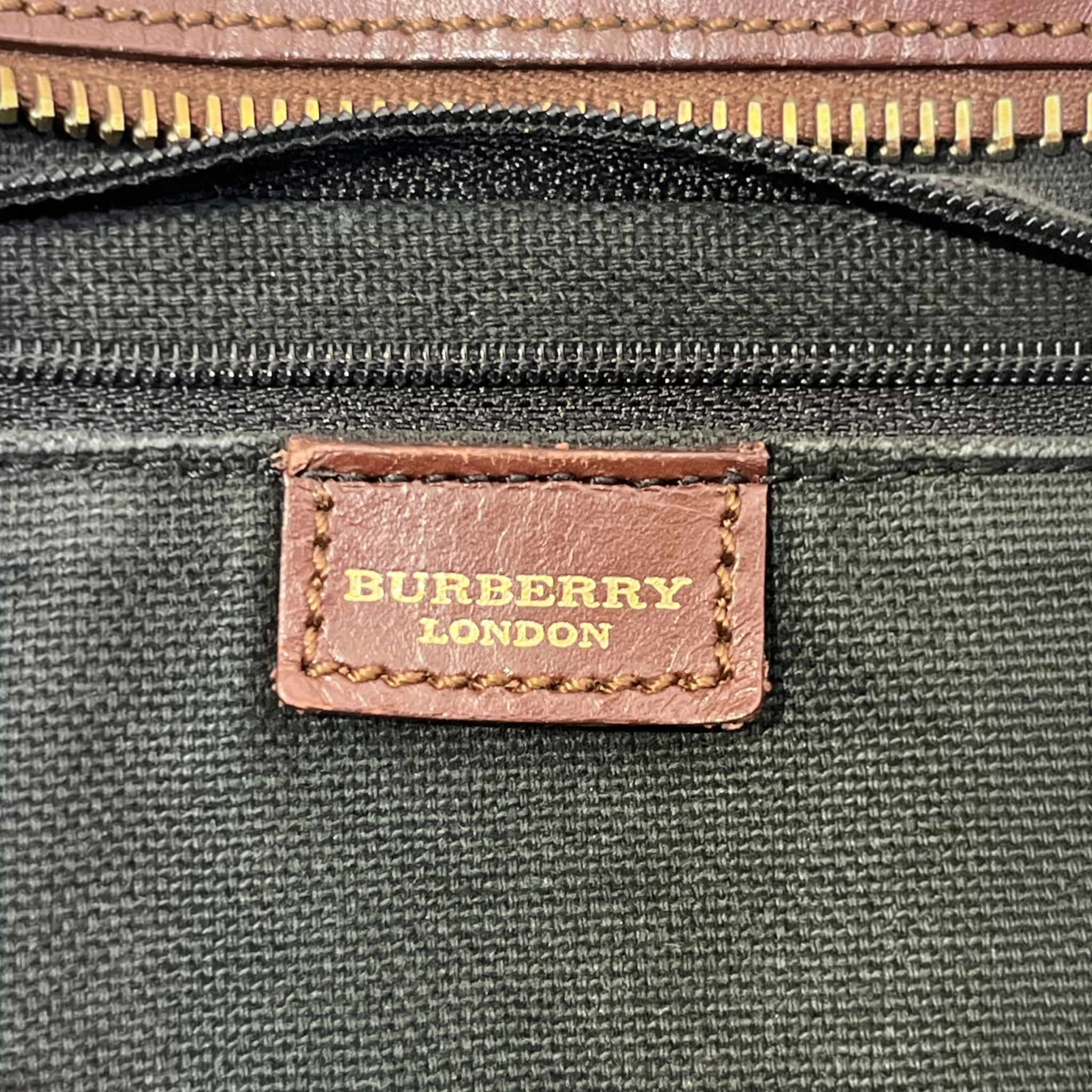 BURBERRY LONDON/Tote Bag/Plaid/Leather/BEG/STUD TRIM PLAID TOTE view 5