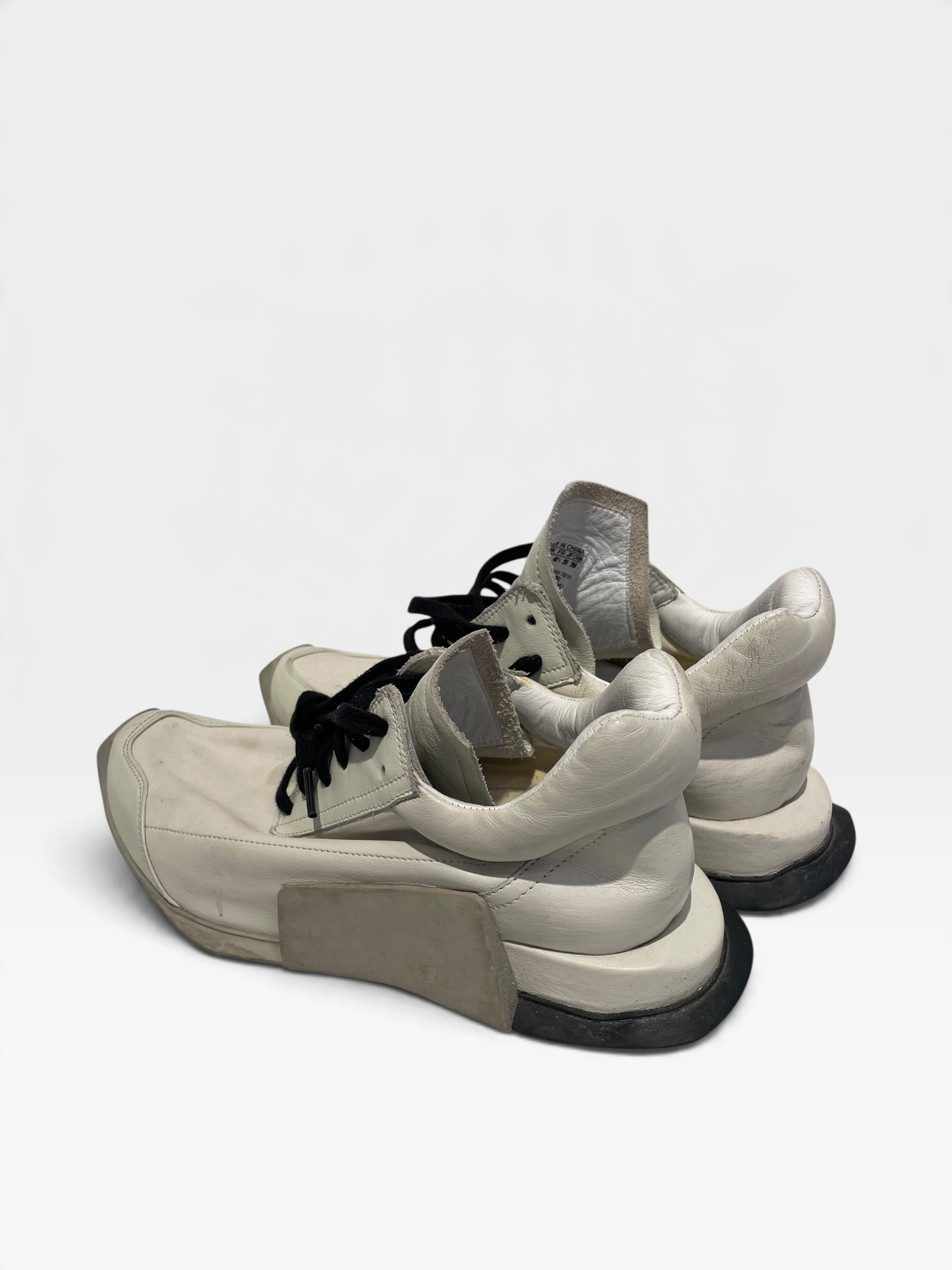 Rick Owens/adidas/Low-Sneakers/US 7.5/Leather/WHT/Level Runner view 2