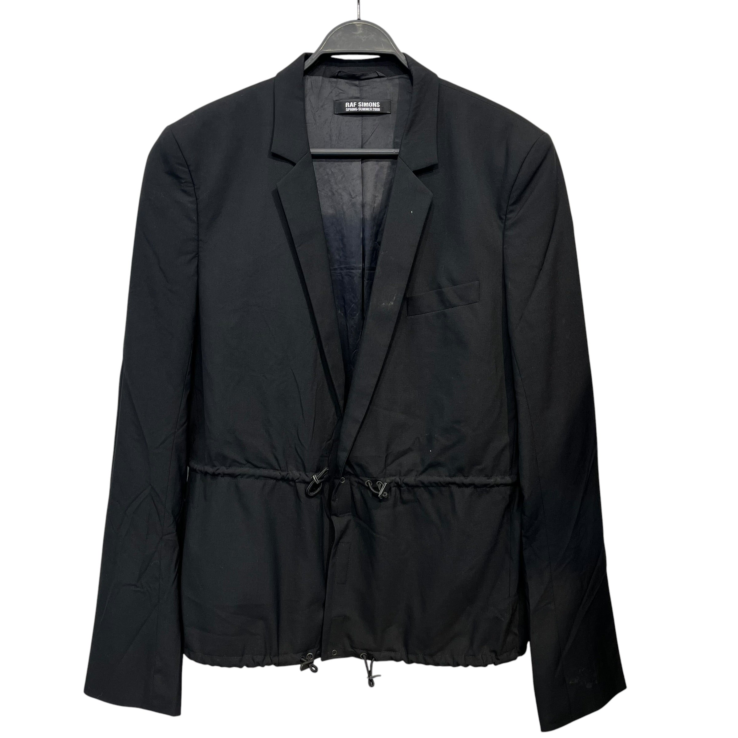 RAF SIMONS/Coat/52/BLK/ss08 drawstring blazer view 1