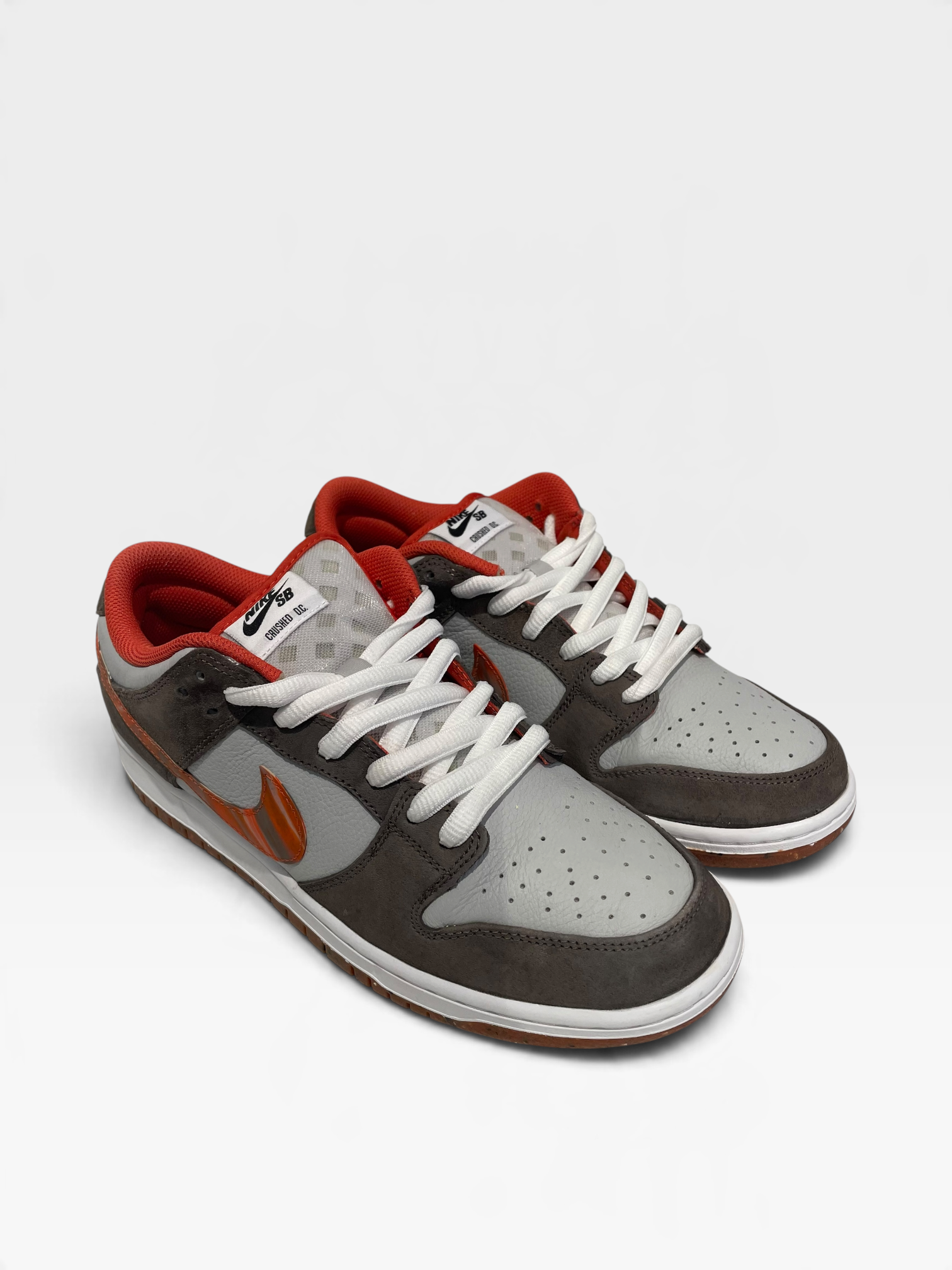 NIKE/Low-Sneakers/US 10.5/Leather/GRY/SB Dunk Low Crushed DC view 1