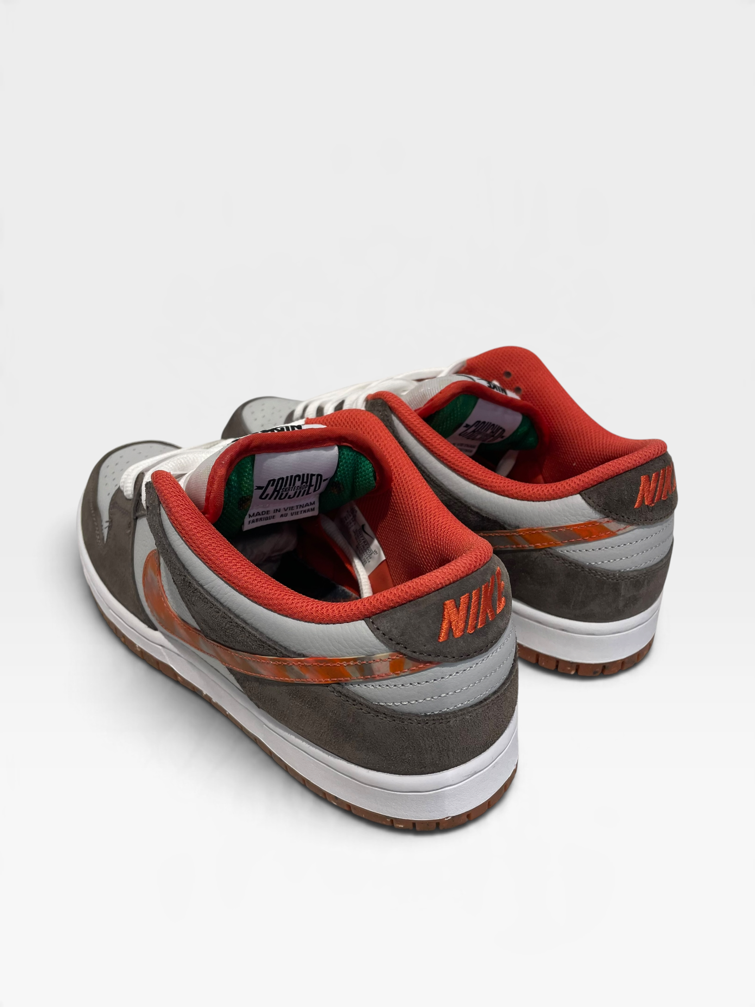 NIKE/Low-Sneakers/US 10.5/Leather/GRY/SB Dunk Low Crushed DC view 2