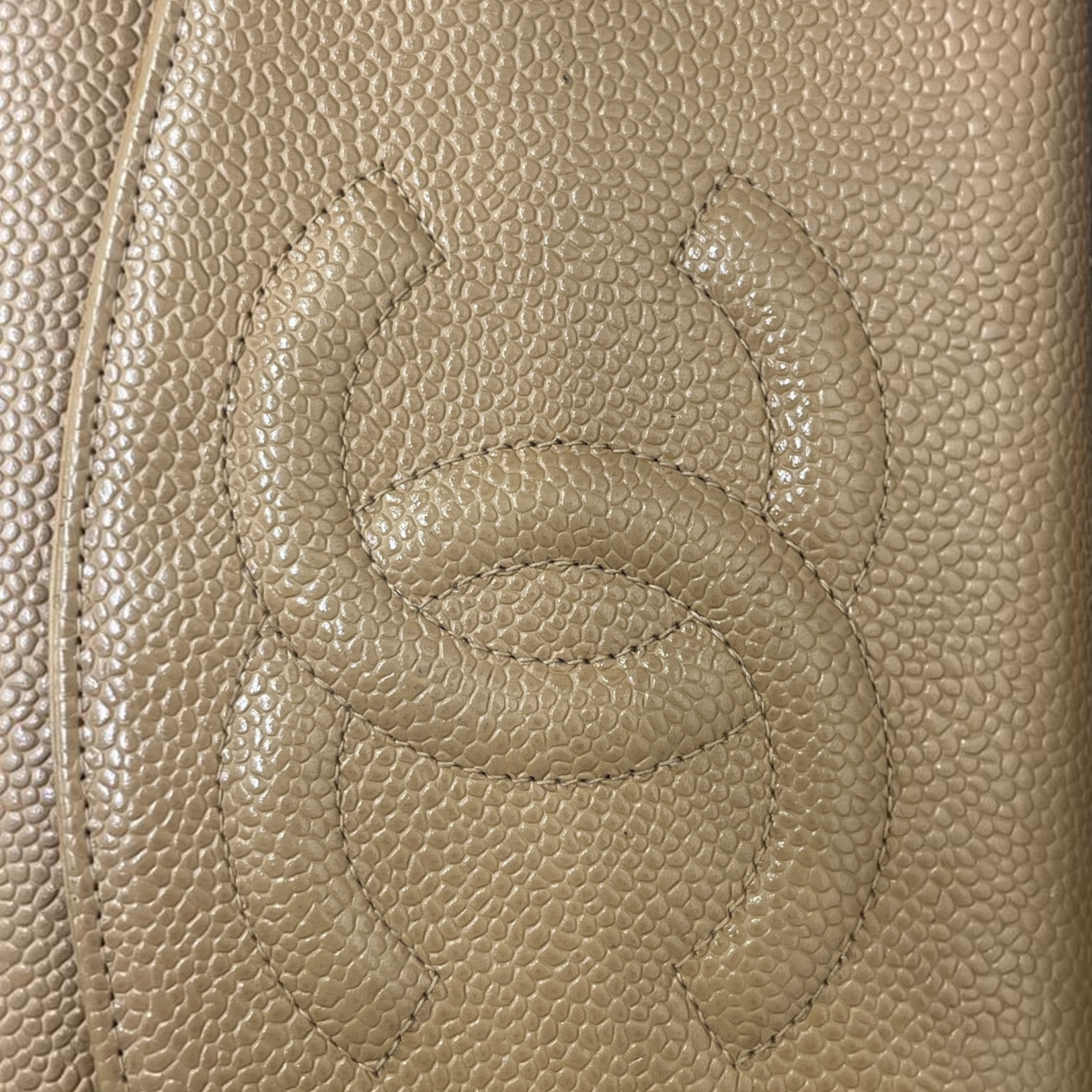 CHANEL/Cross Body Bag/Leather/BEG/CAVIAR TIMELESS WALLET ON CHAI view 7