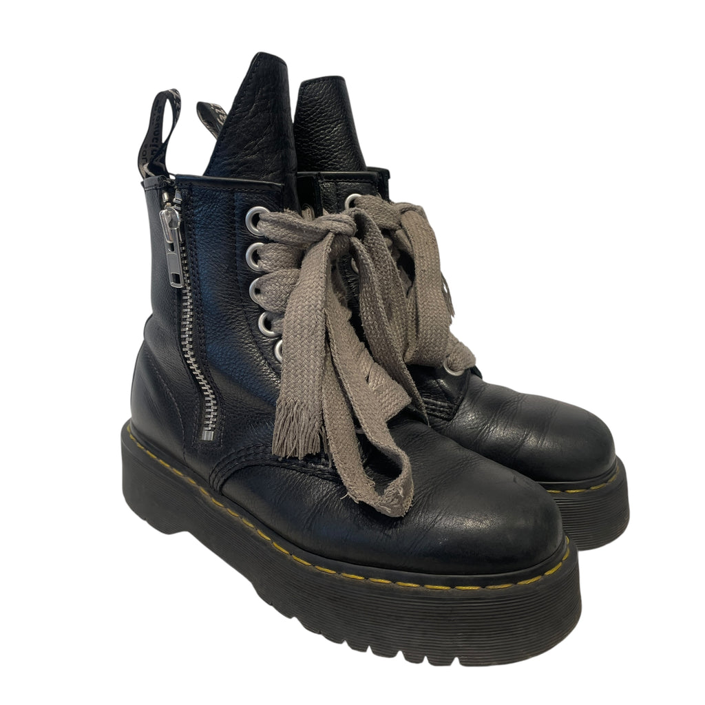Dr.Martens/Rick Owens/Boots/US 9/Leather/BLK/1460 QUAD – 2nd
