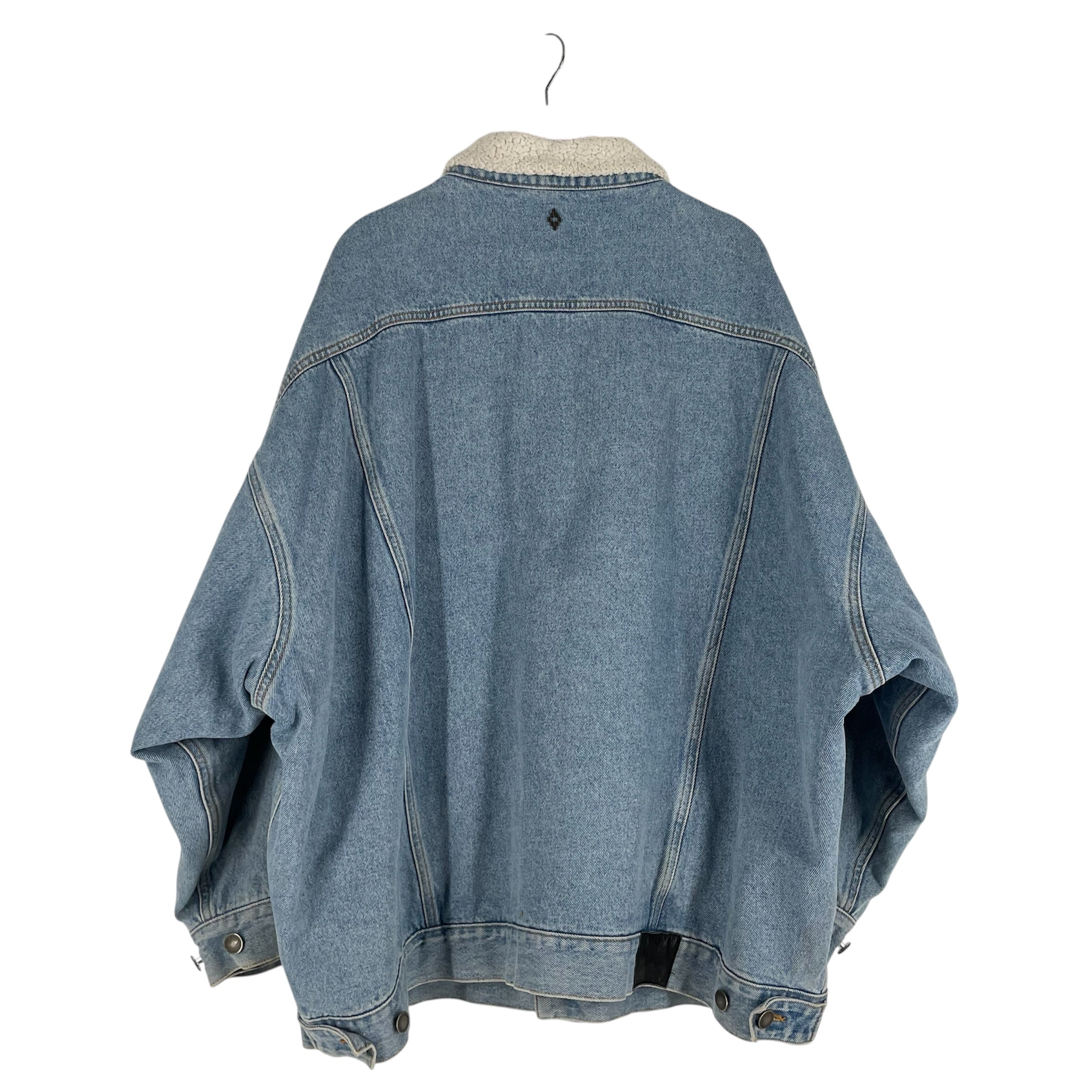 MARCELO BURLON COUNTY OF MILAN/Denim Jkt/XS/Cotton/BLU/shearling trim view 2